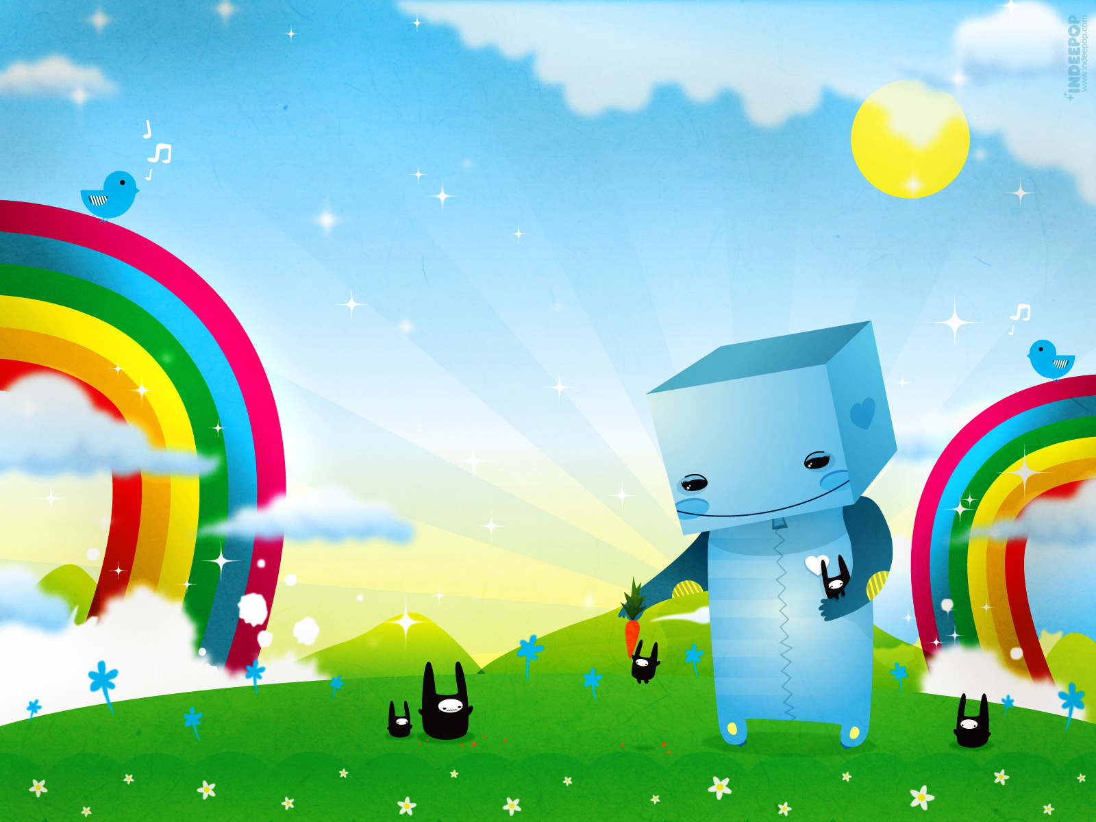 Download mobile wallpaper Rainbow, Colorful, Robot, Other, Humor for free.
