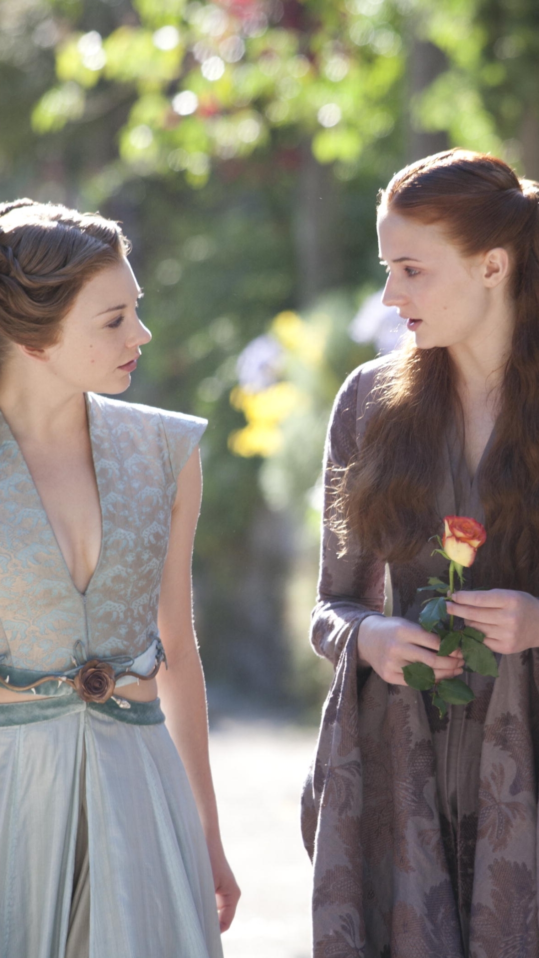 Download mobile wallpaper Game Of Thrones, Tv Show, Sansa Stark, Sophie Turner, Margaery Tyrell, Natalie Dormer for free.