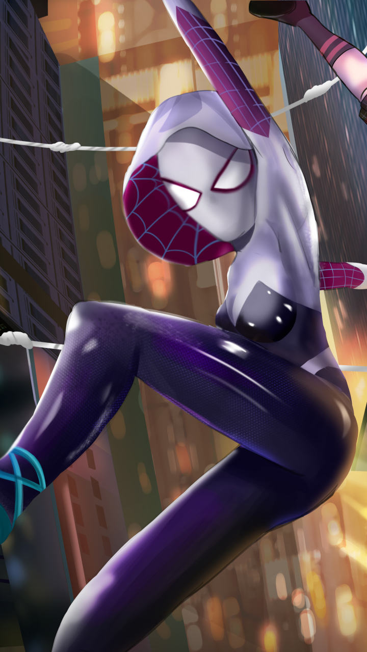 Download mobile wallpaper Spider Man, Movie, Spider Gwen, Spider Man: Into The Spider Verse, Peni Parker for free.