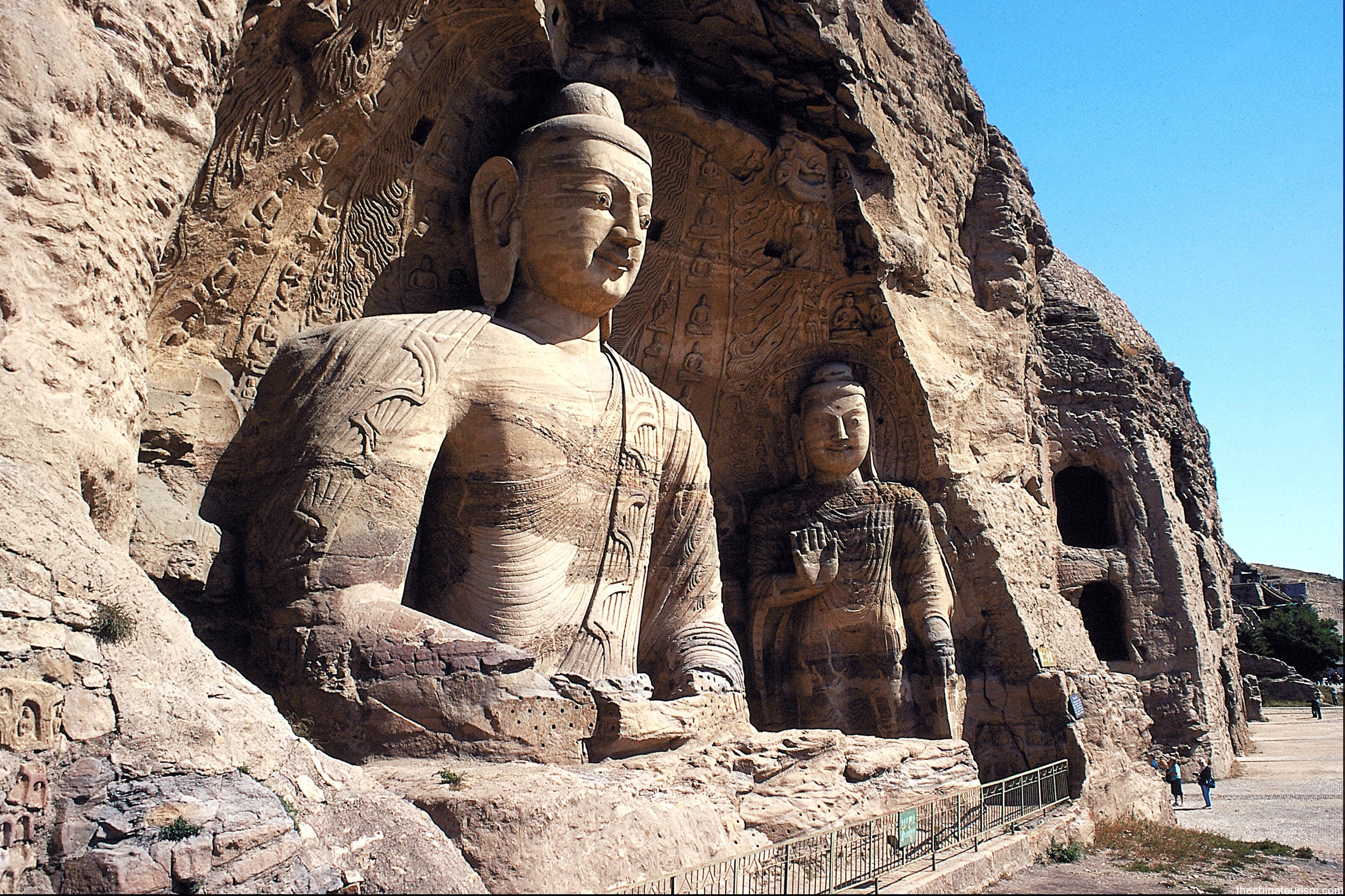 Download mobile wallpaper Yungang Grottoes, Temples, Religious for free.