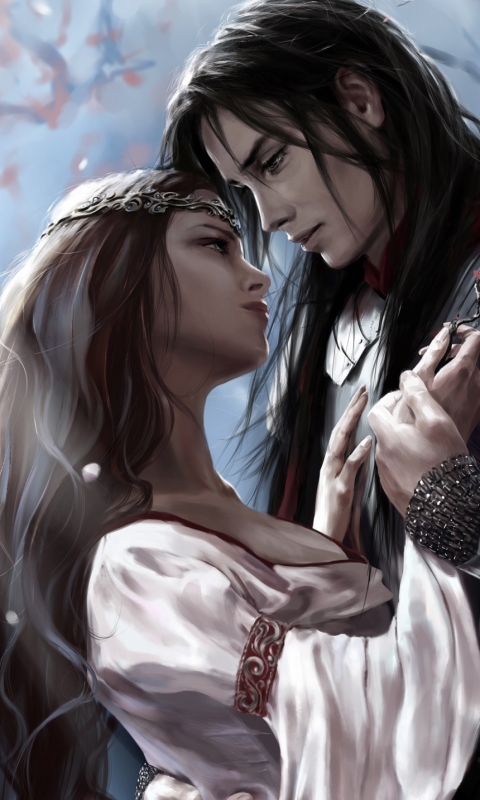 Download mobile wallpaper Fantasy, Love, Couple, Knight, Armor for free.