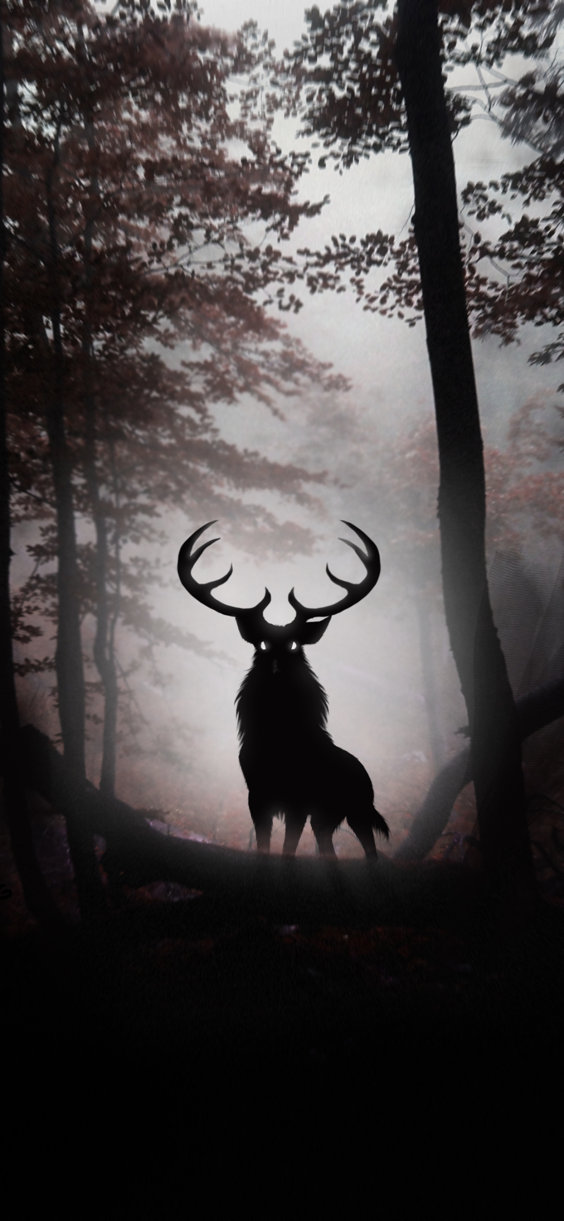 Download mobile wallpaper Fantasy, Silhouette, Deer, Fantasy Animals for free.