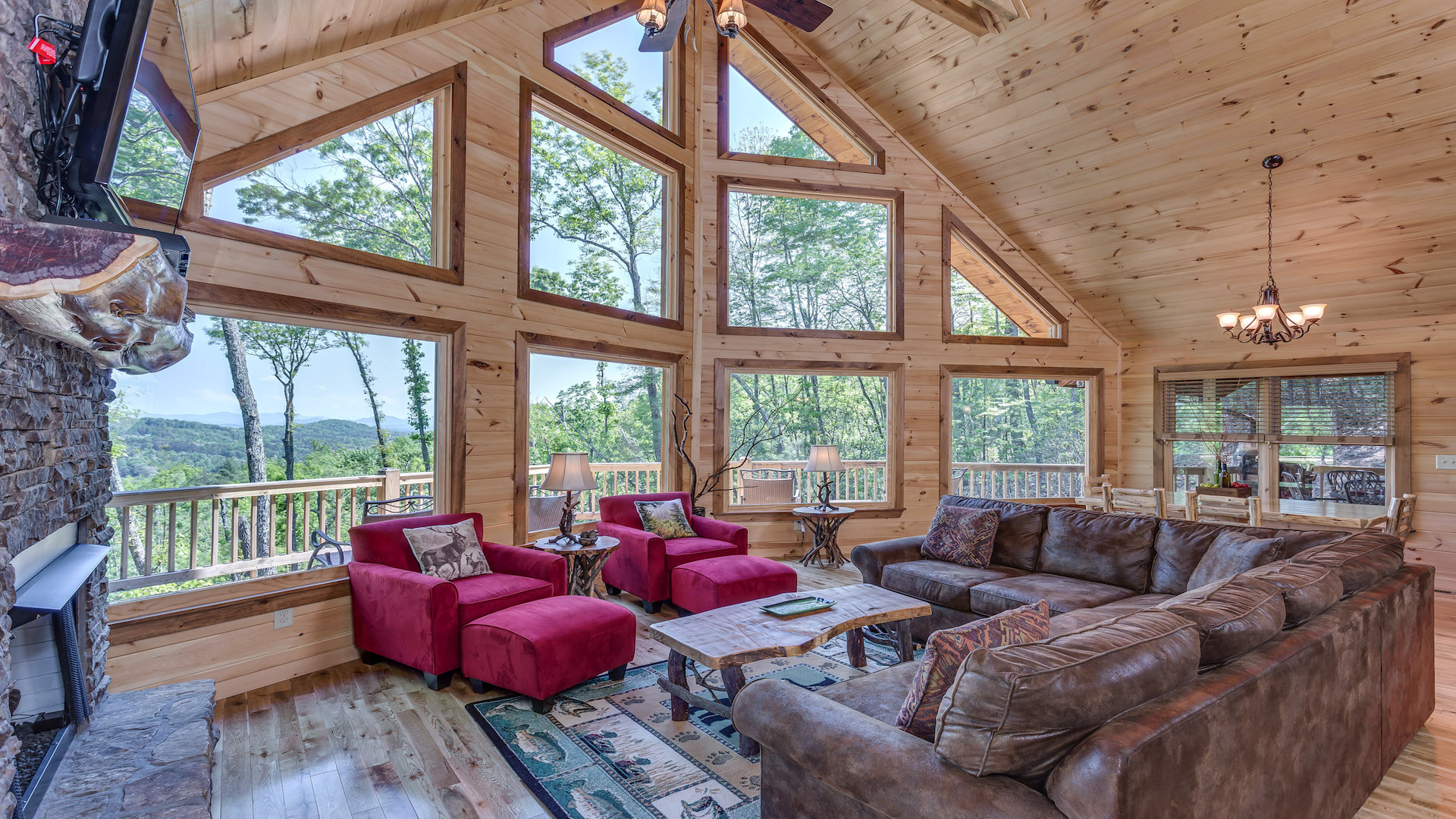 lodge, man made, room, cabin, mountain Full HD