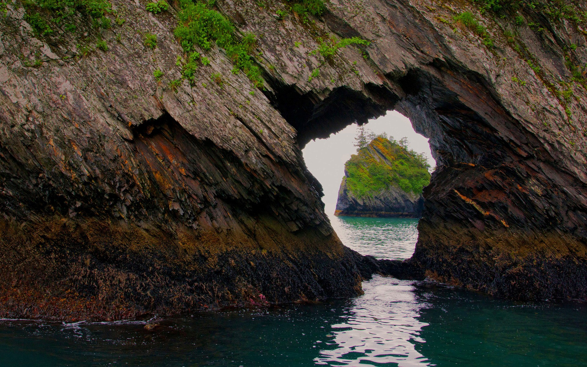 Free download wallpaper Rock, Earth, Arch, Alaska, Fjords National Park on your PC desktop