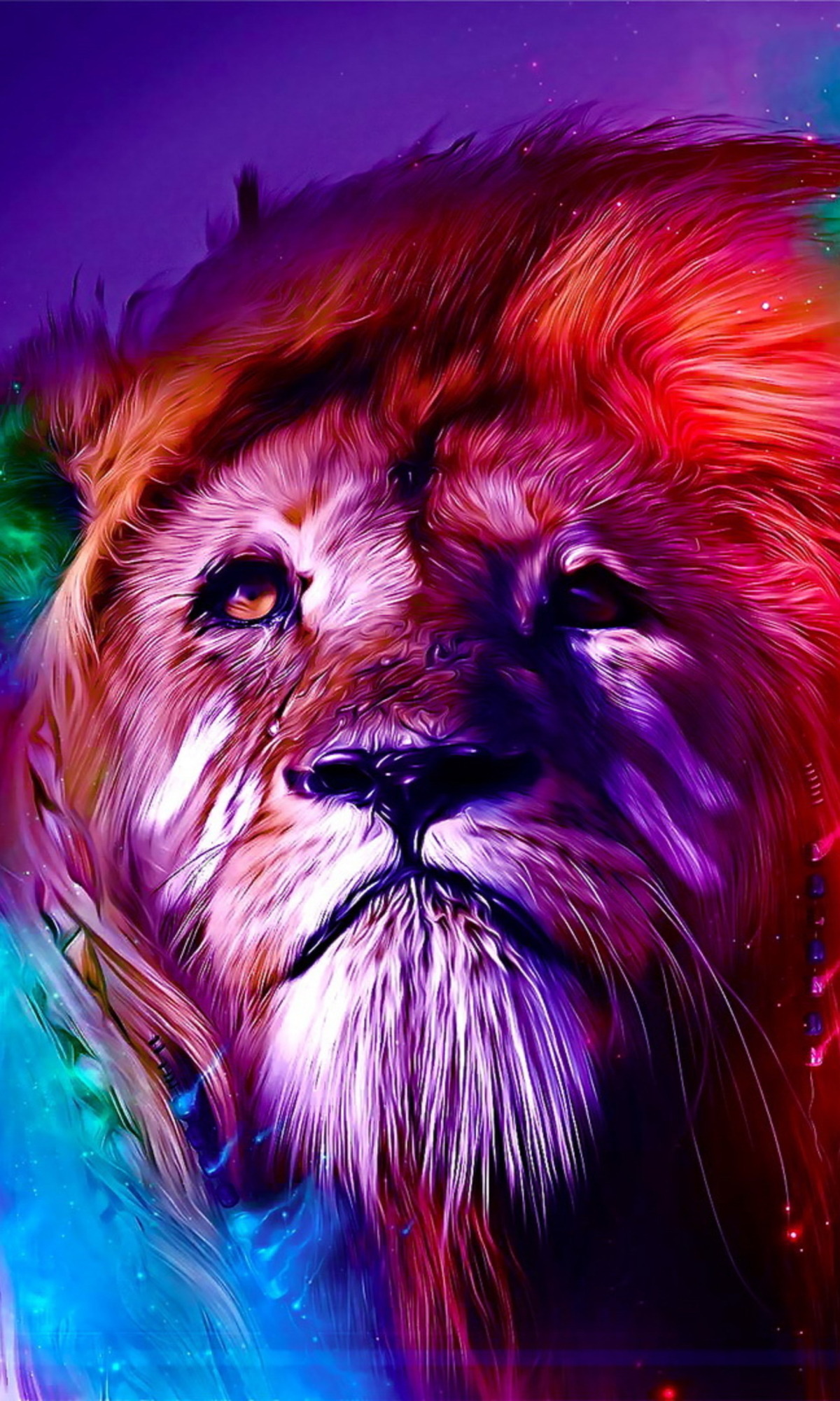 Download mobile wallpaper Lion, Animal, Artistic for free.