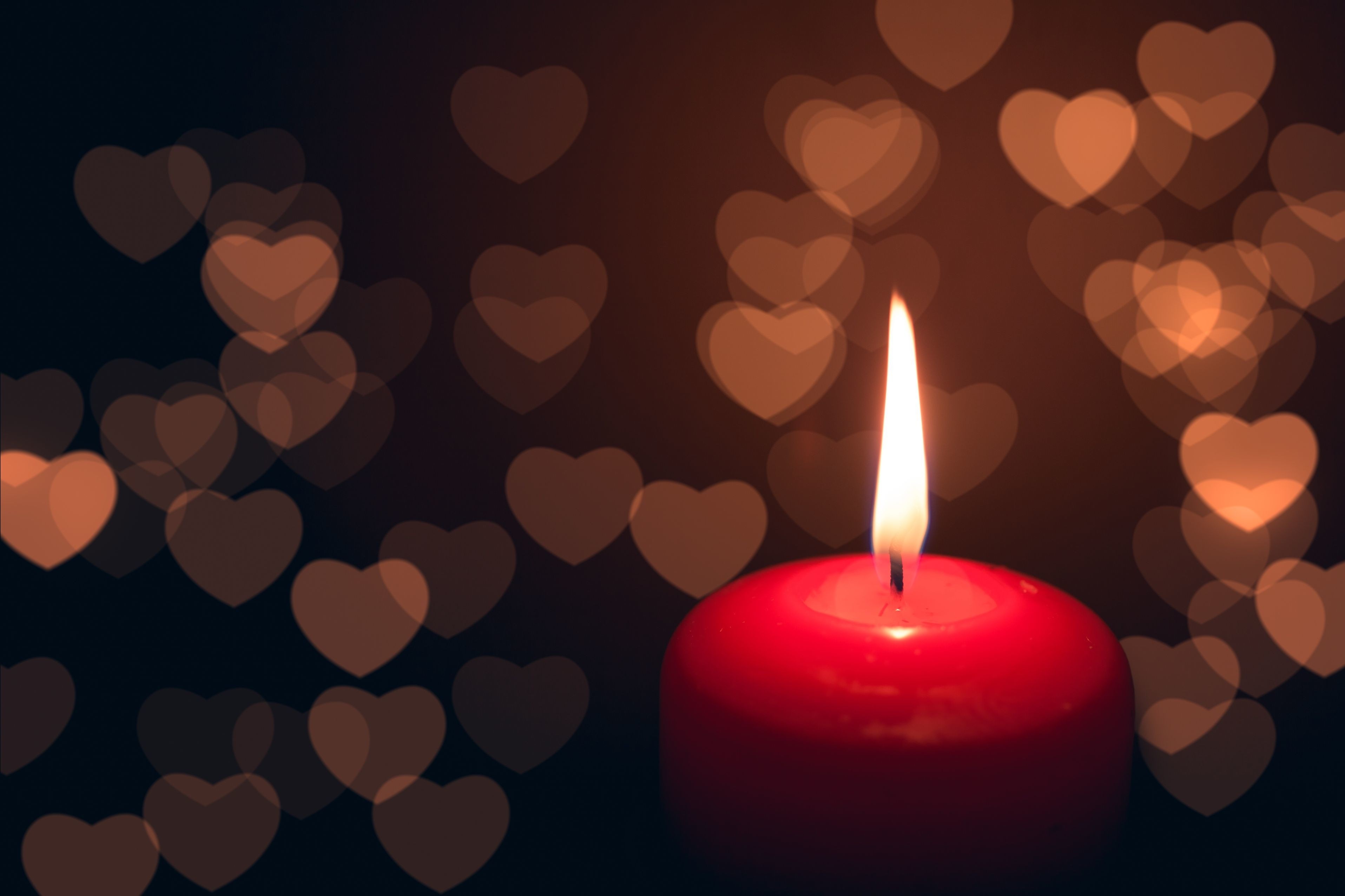 Free download wallpaper Love, Candle, Hearts, Dark on your PC desktop