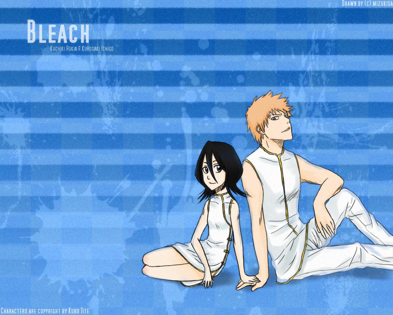 Download mobile wallpaper Anime, Bleach, Rukia Kuchiki, Ichigo Kurosaki for free.