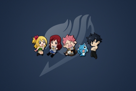 Descarga gratuita de fondo de pantalla para móvil de Fairy Tail, Animado, Lucy Heartfilia, Natsu Dragneel, Erza Scarlet, Fullbuster Gris, Feliz (Fairy Tail).