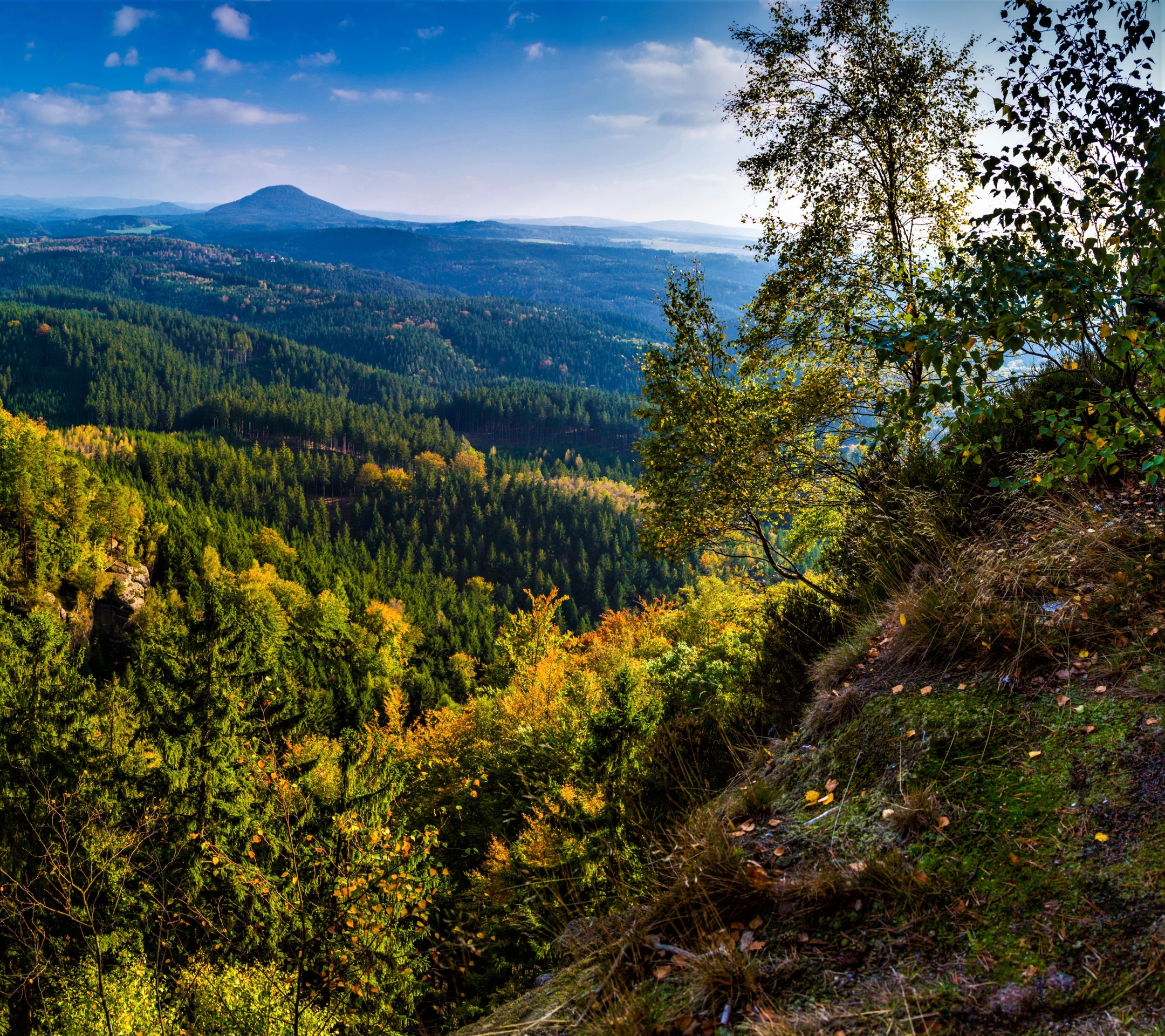 Handy-Wallpaper Landschaft, Herbst, Berg, Wald, Gebirge, Erde/natur kostenlos herunterladen.