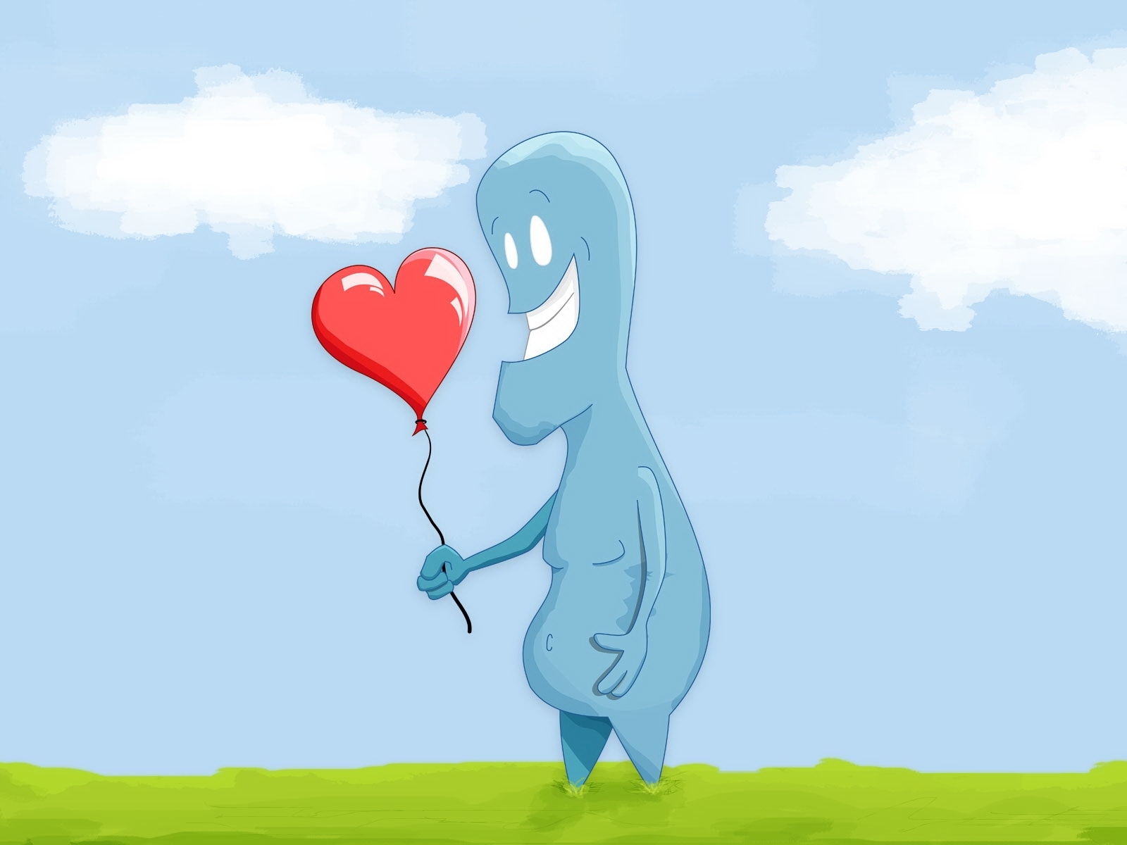 Horizontal Wallpaper hearts, love, valentine's day, pictures, blue