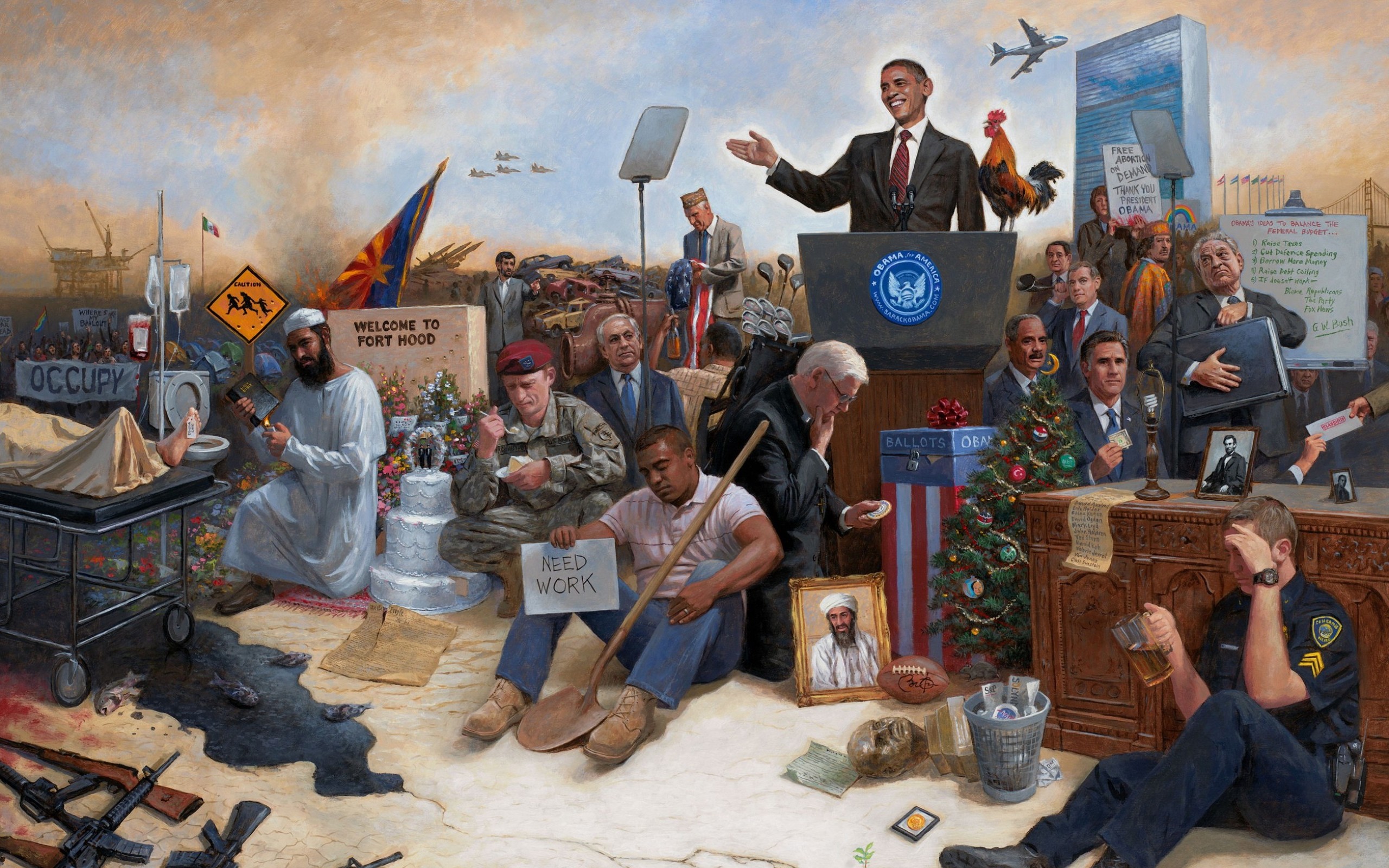 654131壁紙のダウンロード芸術的, 政治, バラック・オバマ-スクリーンセーバーと写真を無料で