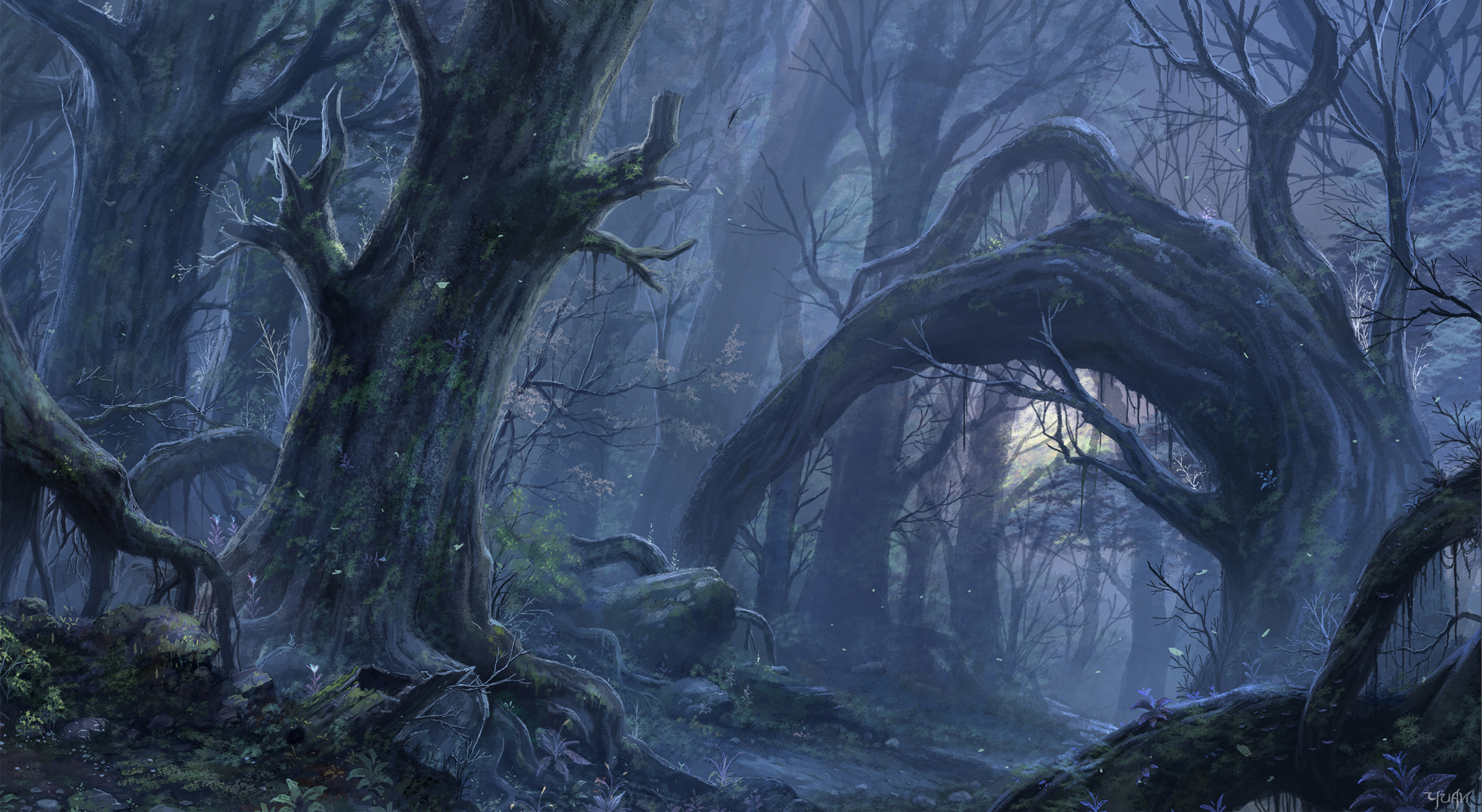 Laden Sie das Fantasie, Wald-Bild kostenlos auf Ihren PC-Desktop herunter