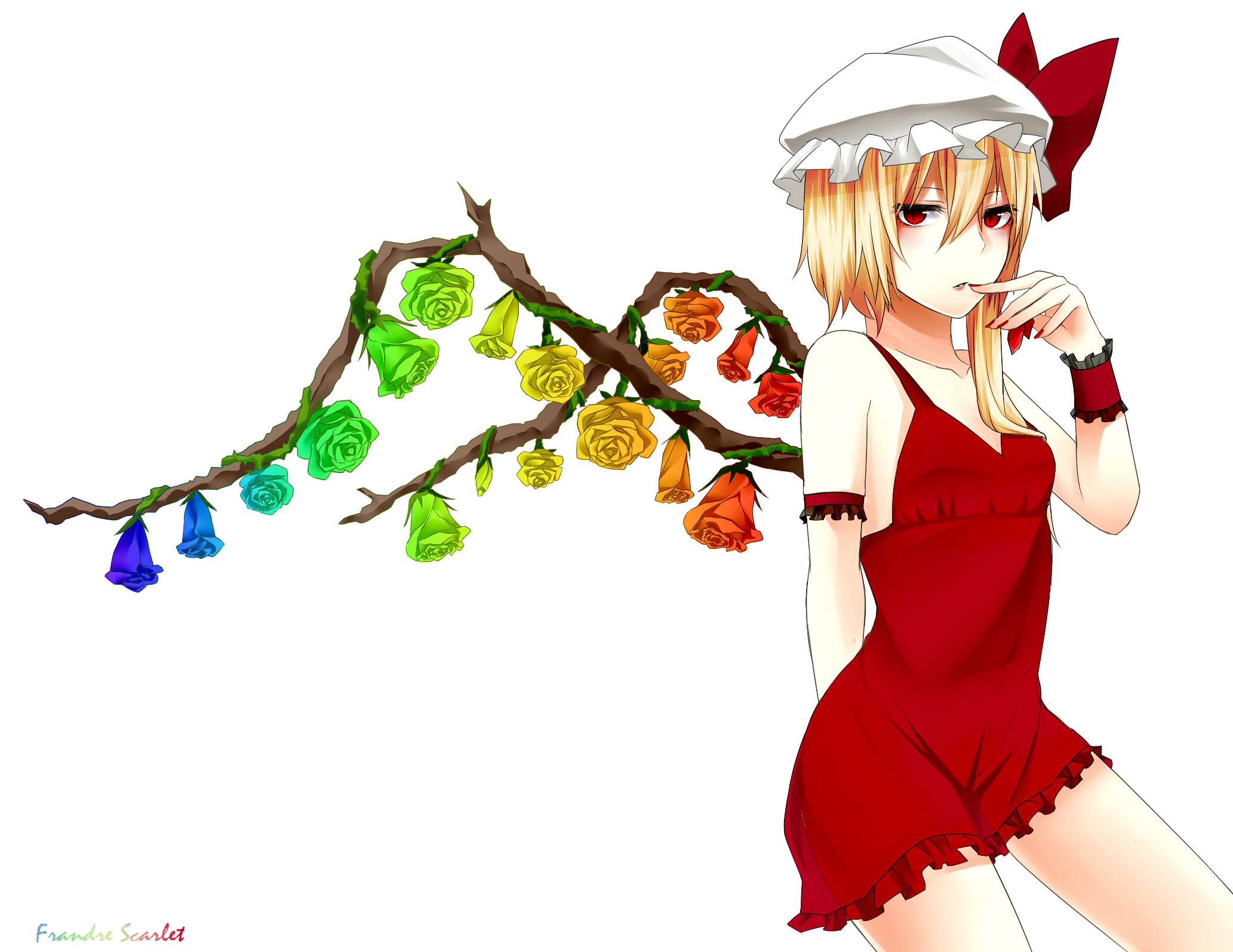 Descarga gratis la imagen Animado, Flandre Escarlata, Touhou en el escritorio de tu PC