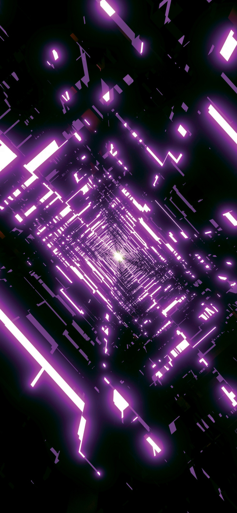 Download mobile wallpaper Abstract, 3D, Purple, Artistic, Tunnel for free.