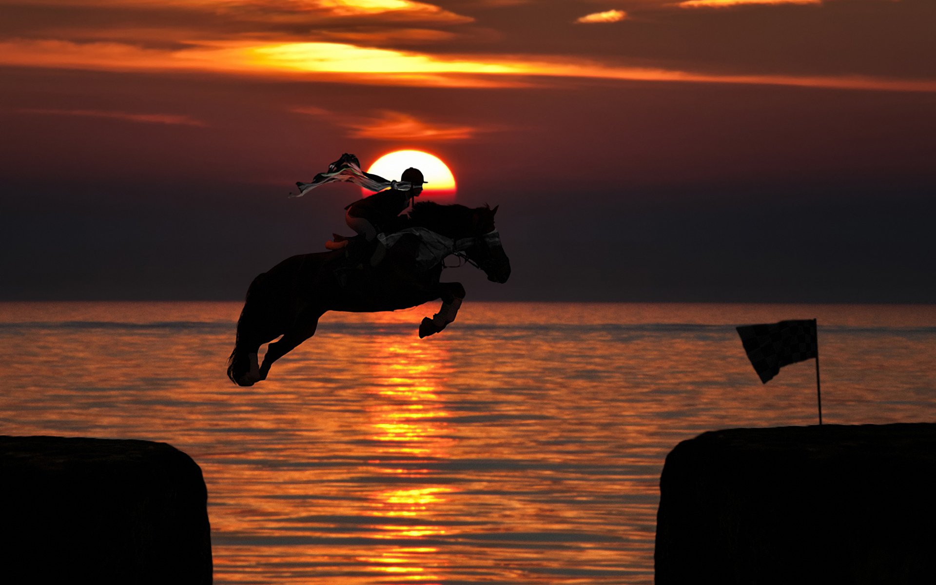 1454559 скачать обои виды спорта, скачки, лошадь, закат солнца - заставки и картинки бесплатно