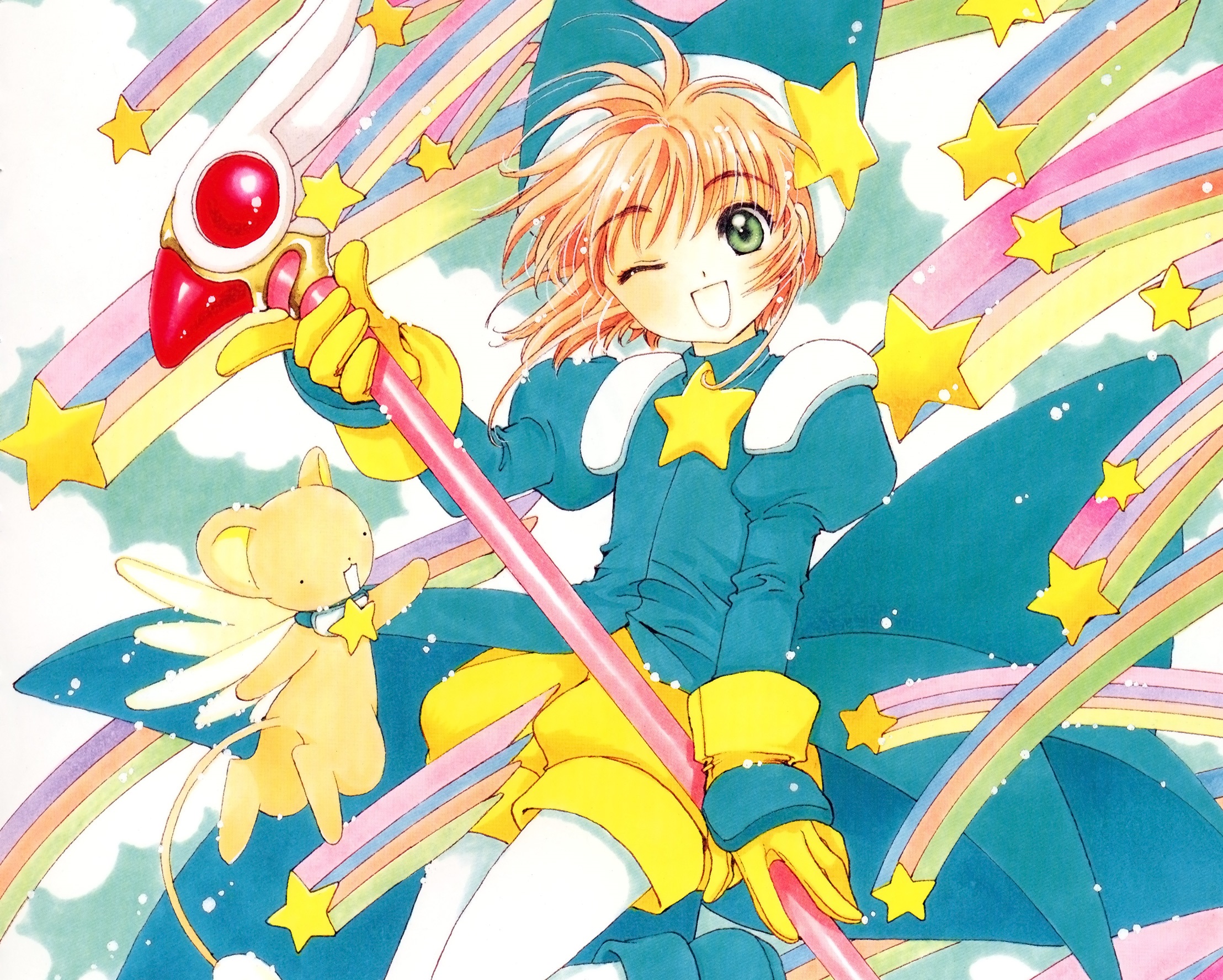 Téléchargez des papiers peints mobile Animé, Sakura Chasseuse De Cartes, Sakura Kinomoto, Keroberos (Card Captor Sakura) gratuitement.