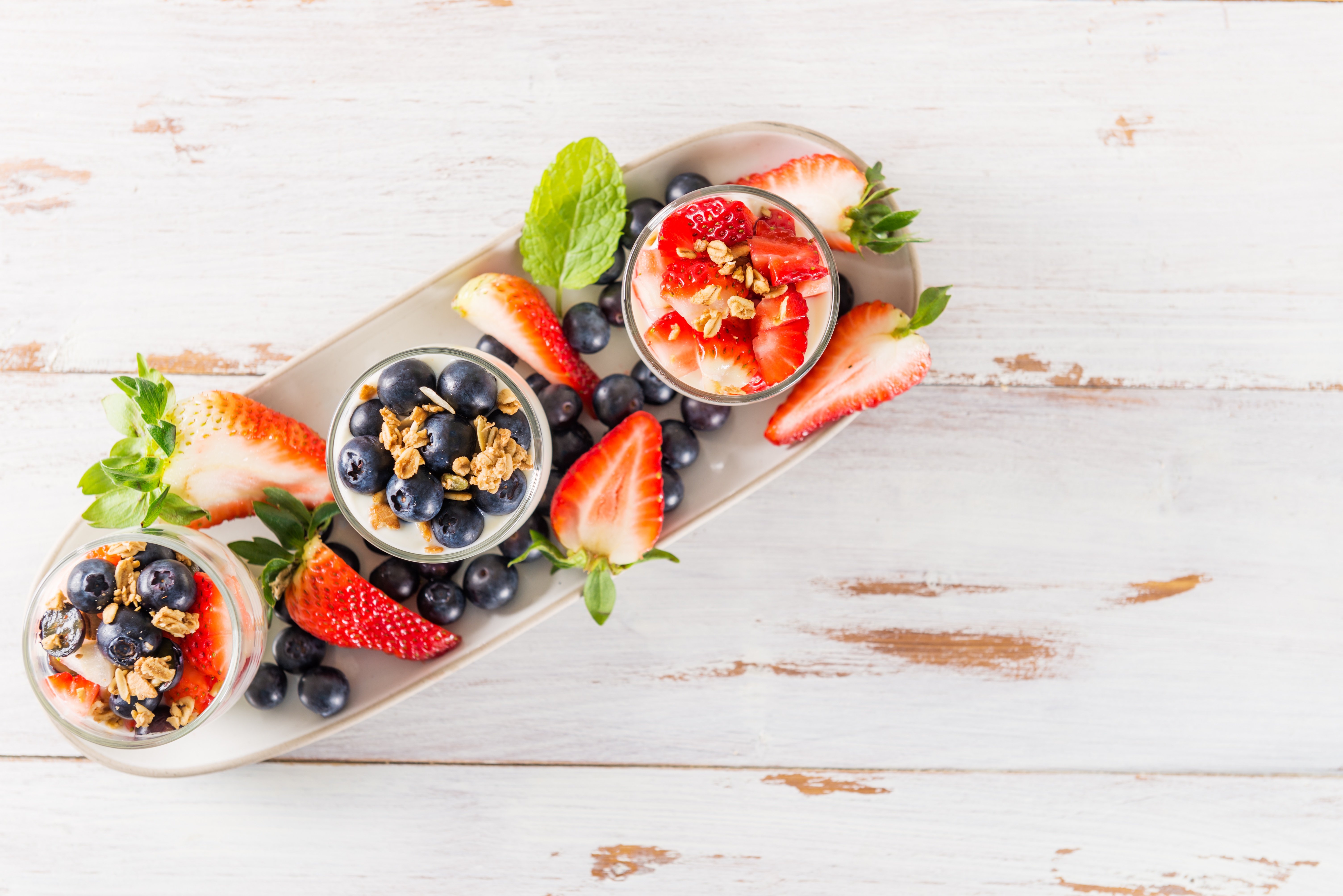 Download mobile wallpaper Food, Strawberry, Dessert, Blueberry, Berry, Fruit, Yogurt for free.