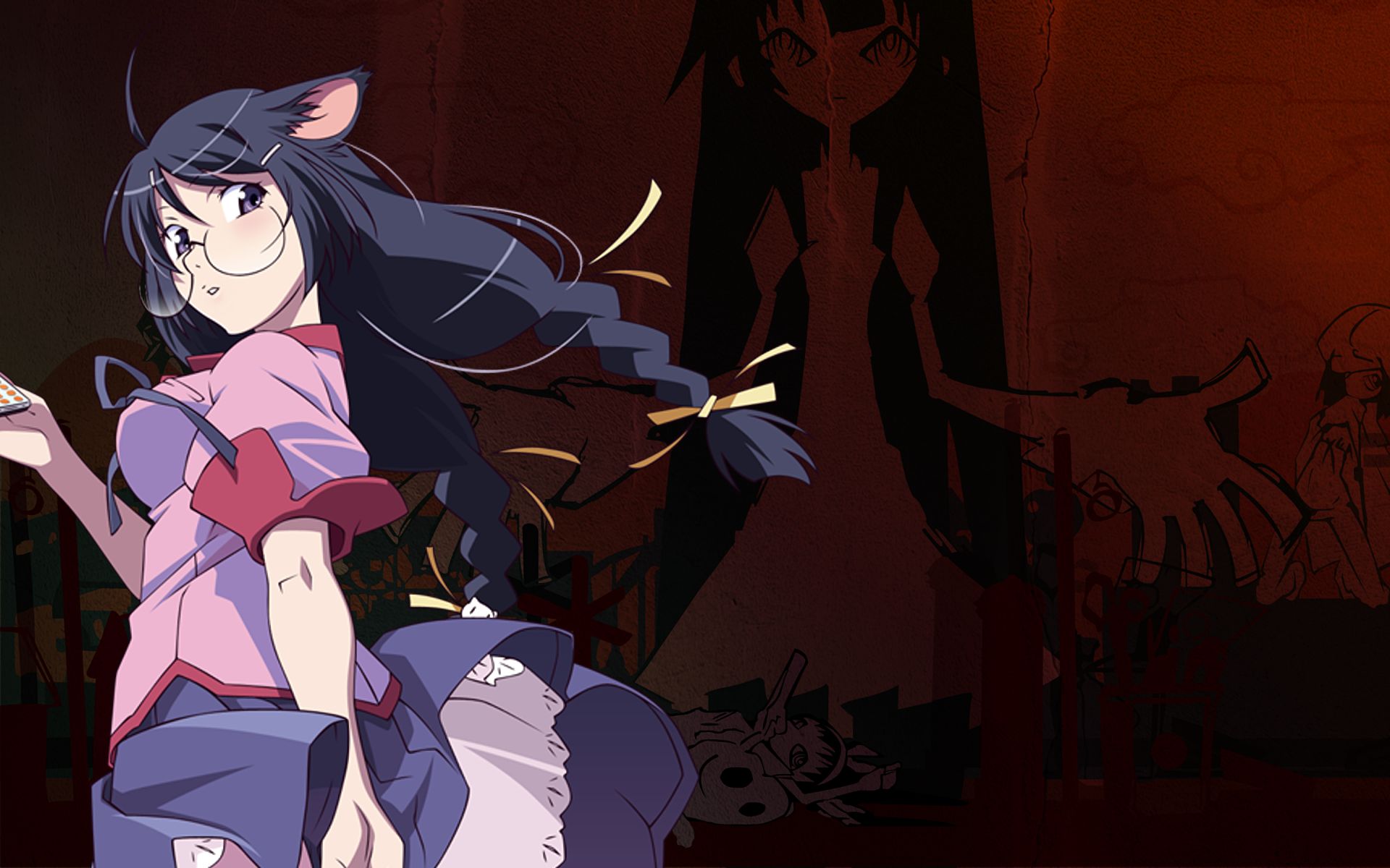 Laden Sie das Animes, Monogatari (Serie), Tsubasa Hanekawa-Bild kostenlos auf Ihren PC-Desktop herunter