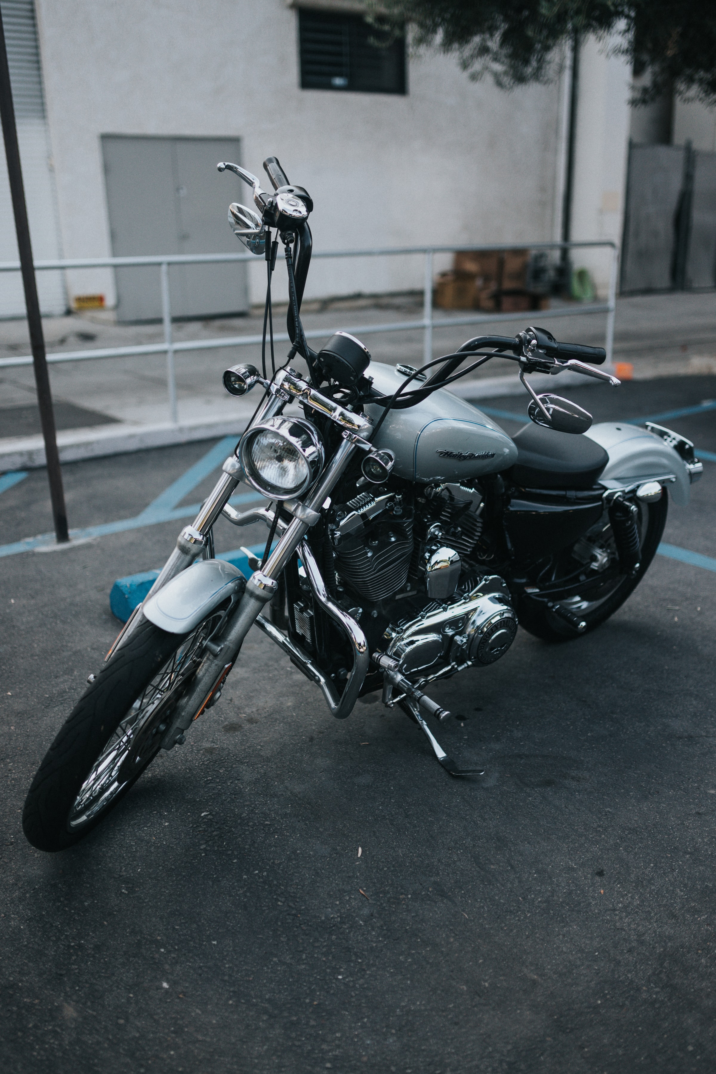 harley davidson, bike, headlight, motorcycles, front view, motorcycle 32K