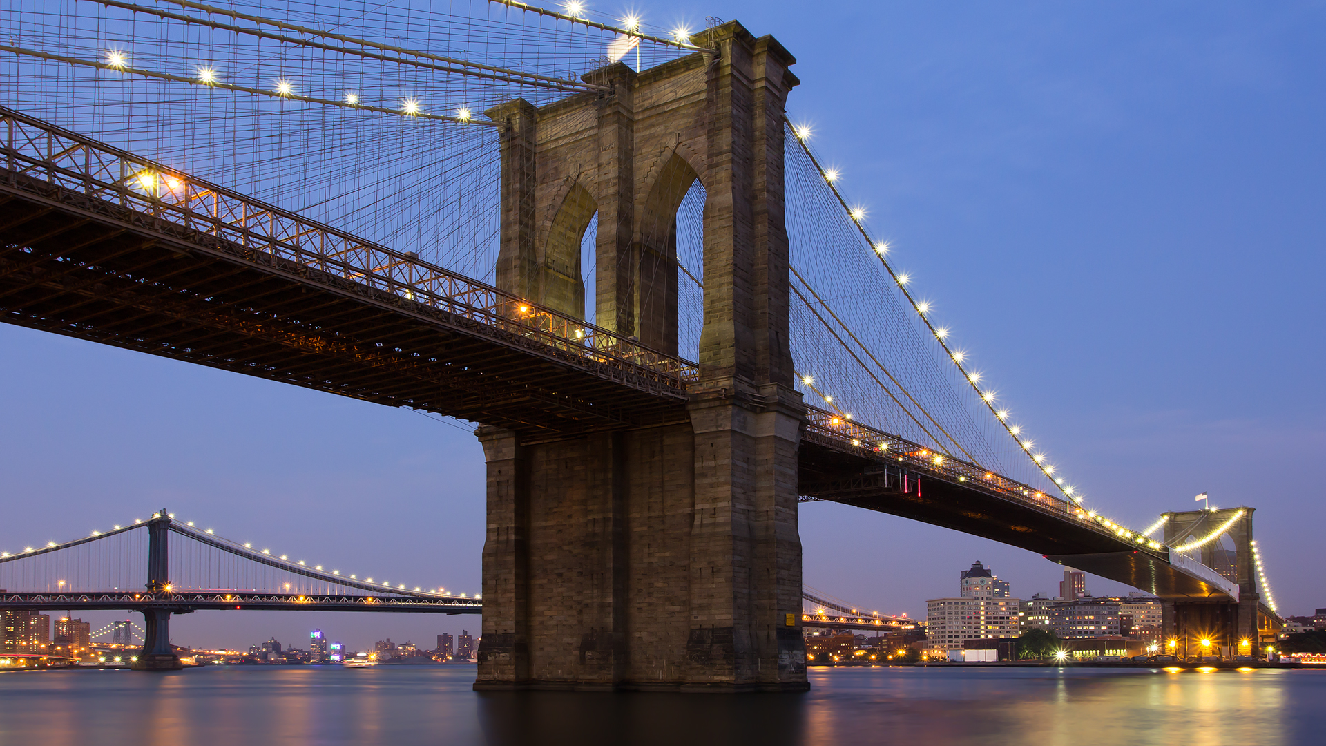 Descarga gratuita de fondo de pantalla para móvil de Puente De Brooklyn, Hecho Por El Hombre.