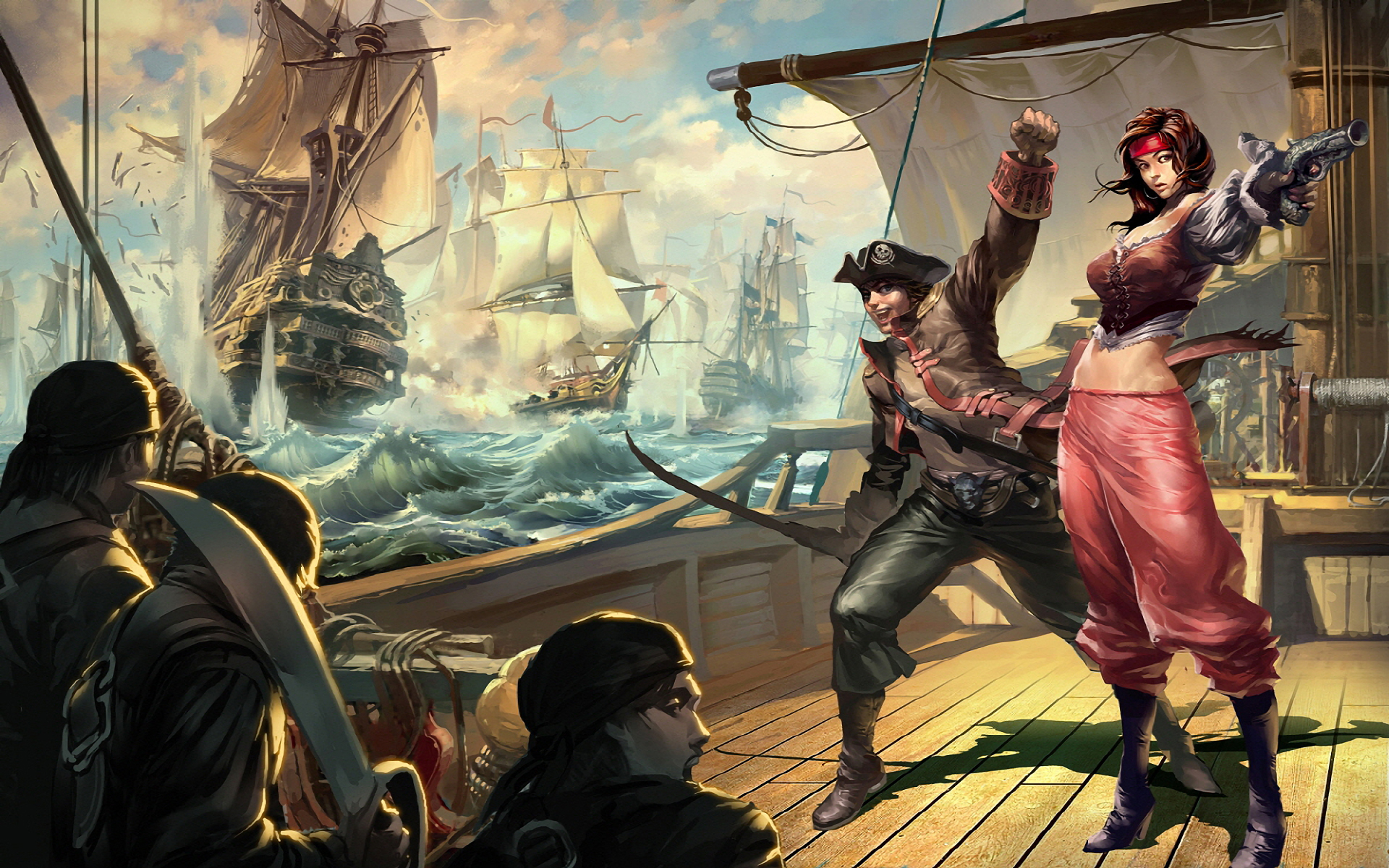 無料モバイル壁紙ファンタジー, 海賊をダウンロードします。