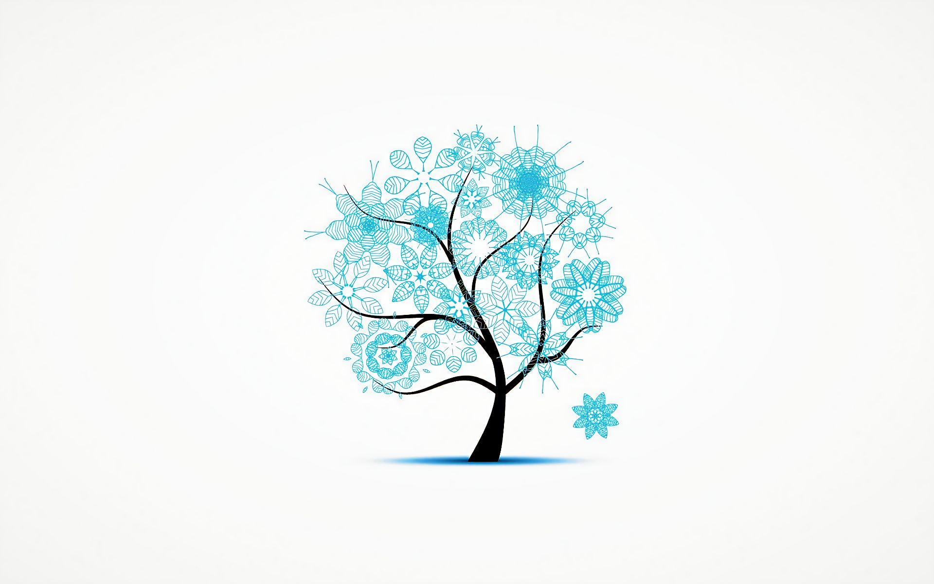 Free download wallpaper Winter, Tree, Artistic, Snowflake on your PC desktop