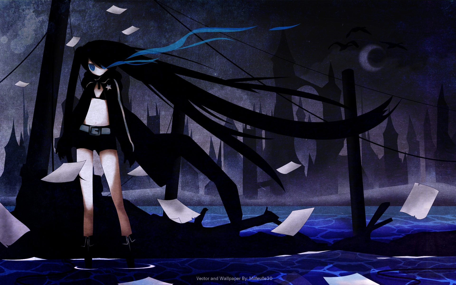 Free download wallpaper Anime, Black Rock Shooter on your PC desktop