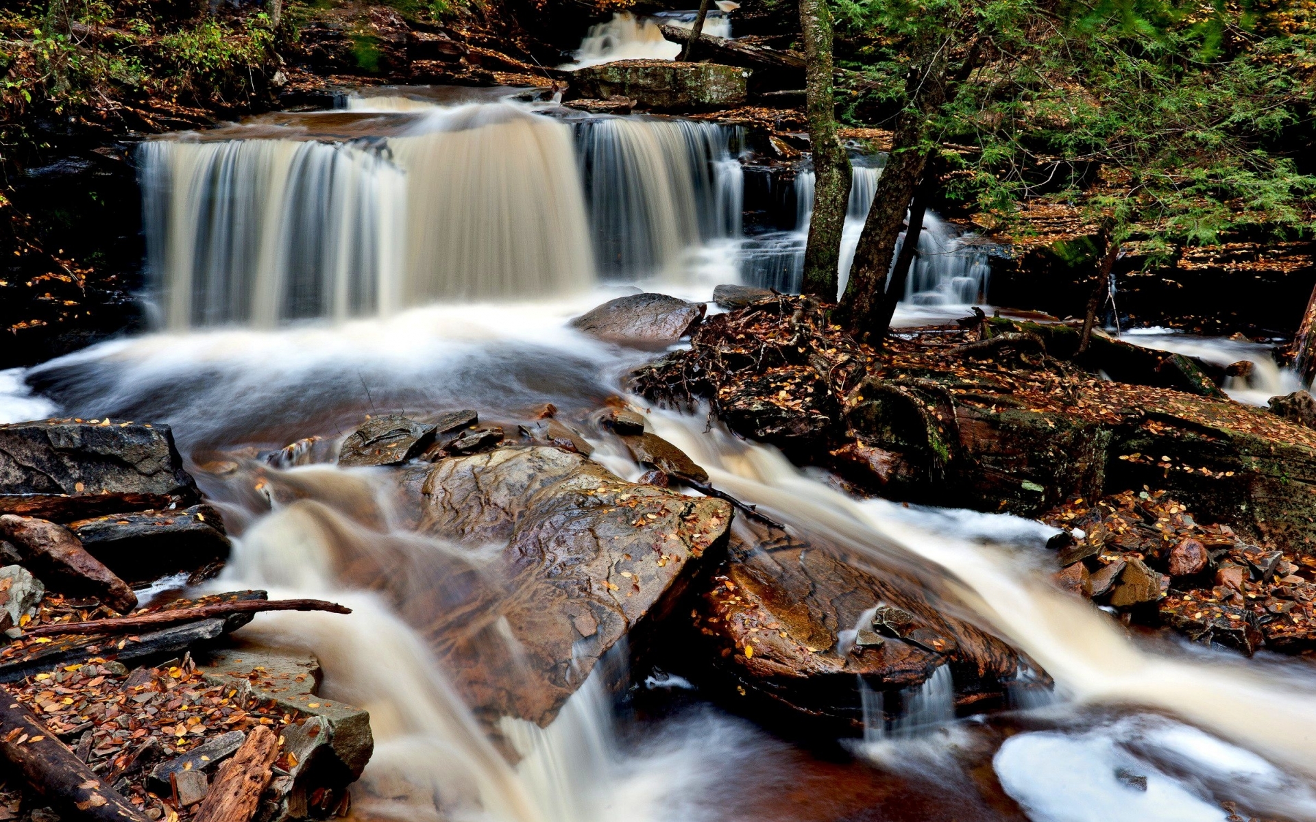 waterfalls, landscape, nature Smartphone Background