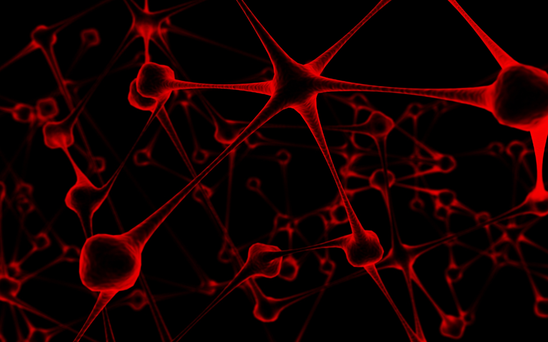 artistic, neuron, red