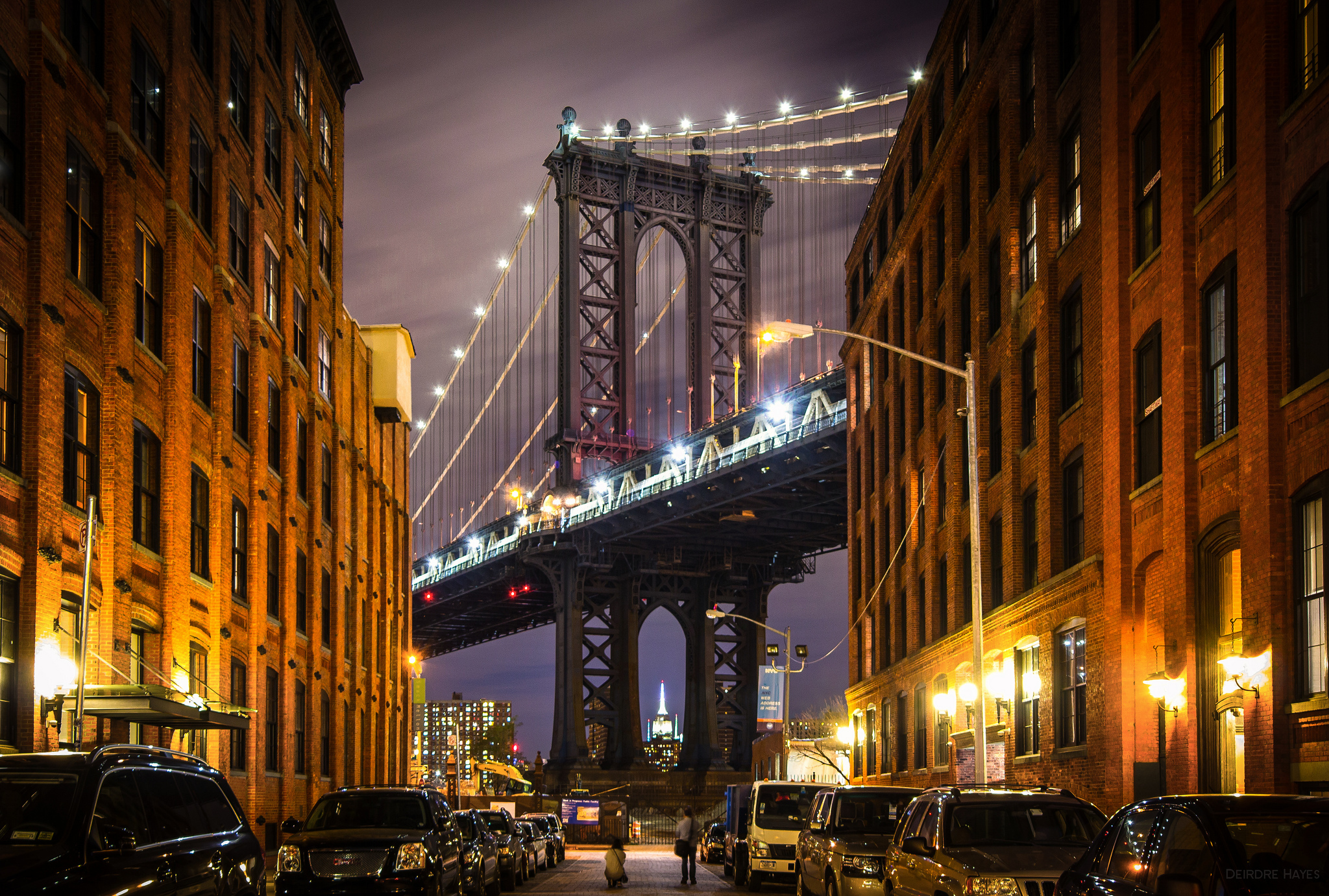 395212 télécharger l'image new york, construction humaine, pont de manhattan, pont, bâtiment, nuit, des ponts - fonds d'écran et économiseurs d'écran gratuits