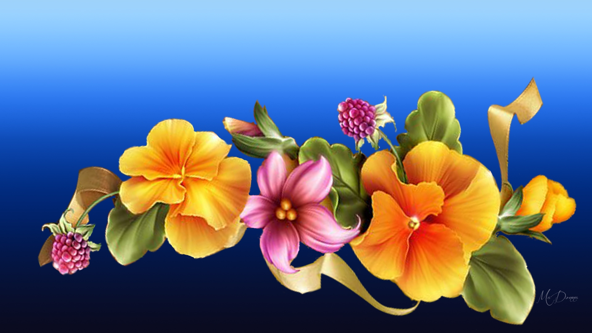 Laden Sie das Stiefmütterchen, Blume, Beere, Bunt, Künstlerisch-Bild kostenlos auf Ihren PC-Desktop herunter