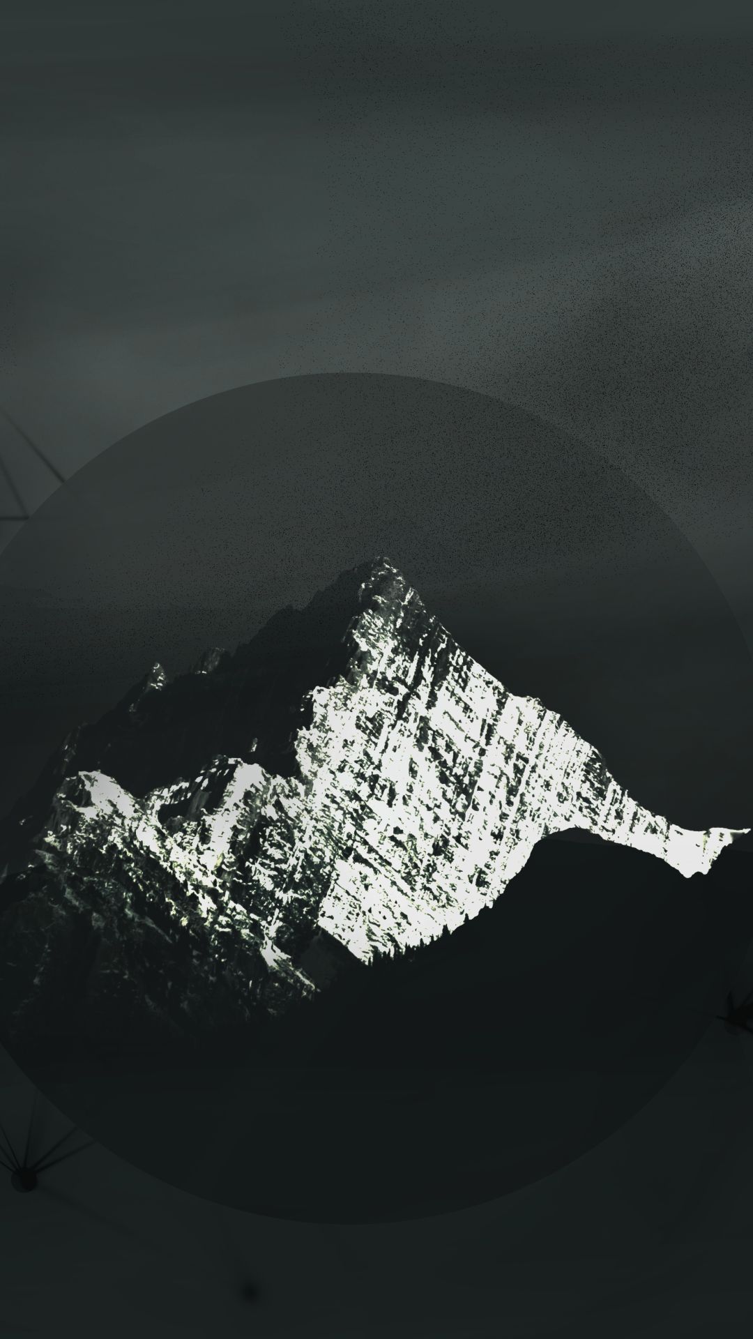 Download mobile wallpaper Abstract, Mountain, Black & White for free.