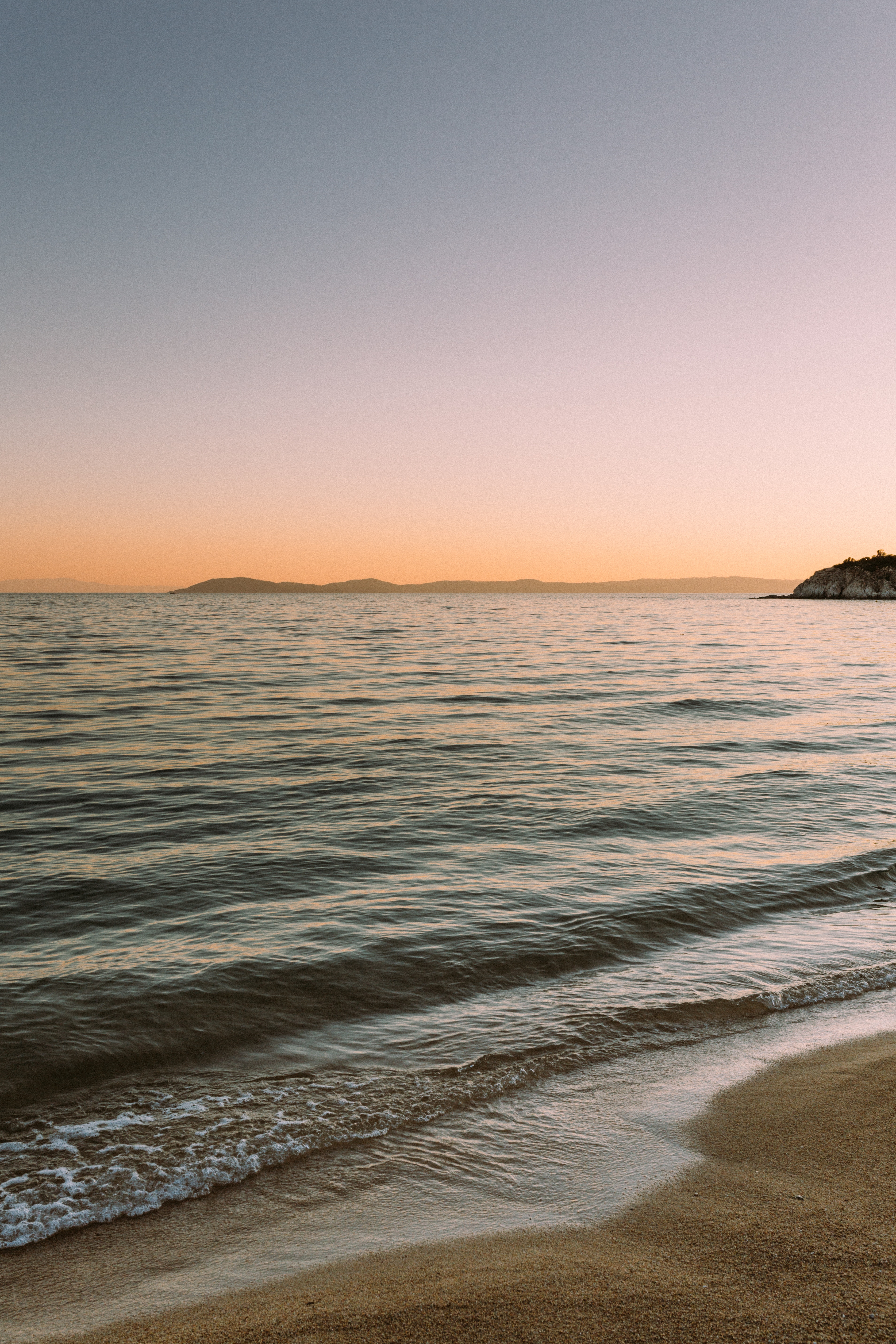 greece, beach, sea, nature, sunset, shore, bank, toroni, thoroni cellphone
