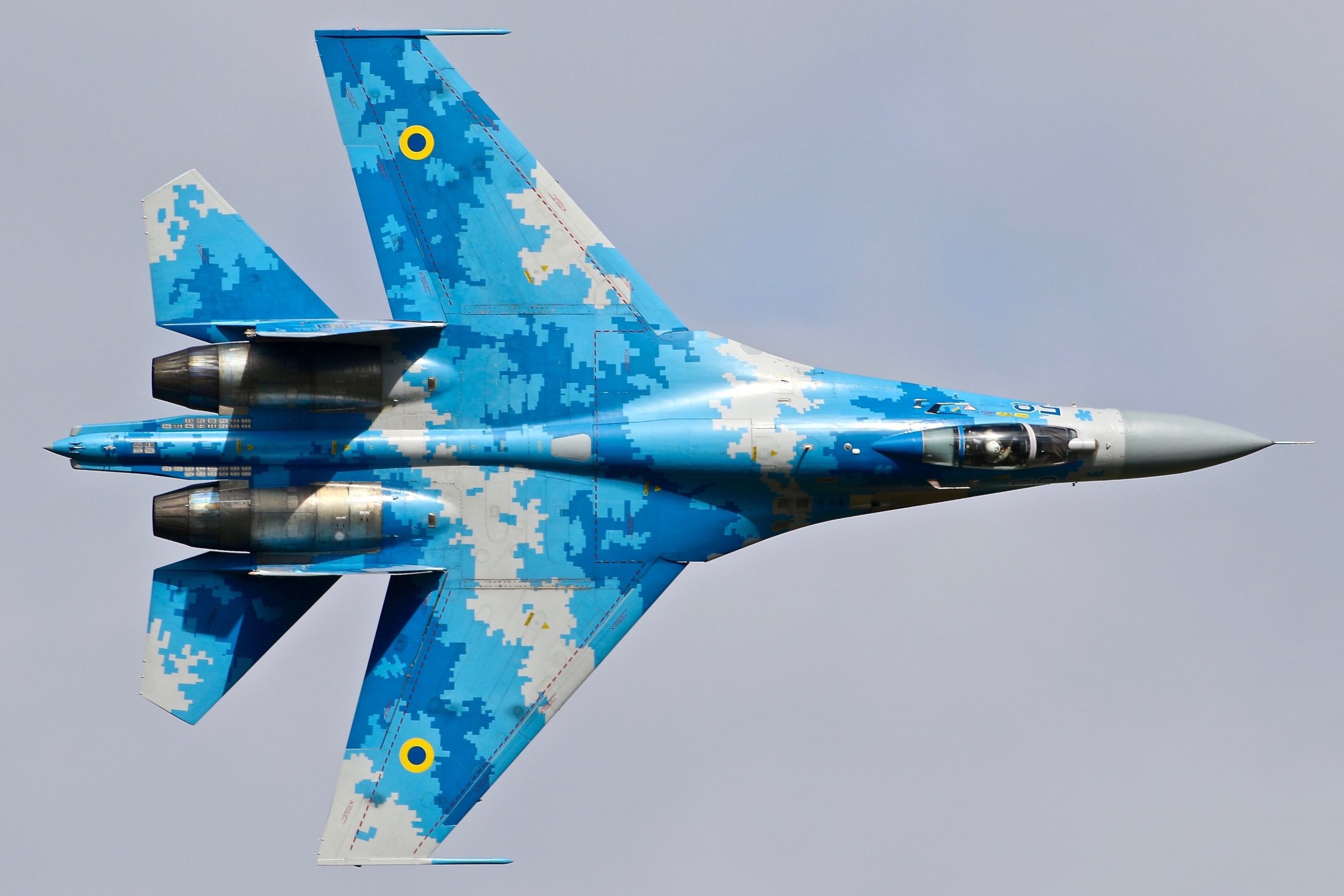 Baixar papel de parede para celular de Aeronave, Militar, Caça A Jato, Aeronaves, Caça Jato, Avião De Guerra, Sukhoi Su 27, Força Aérea Ucraniana gratuito.