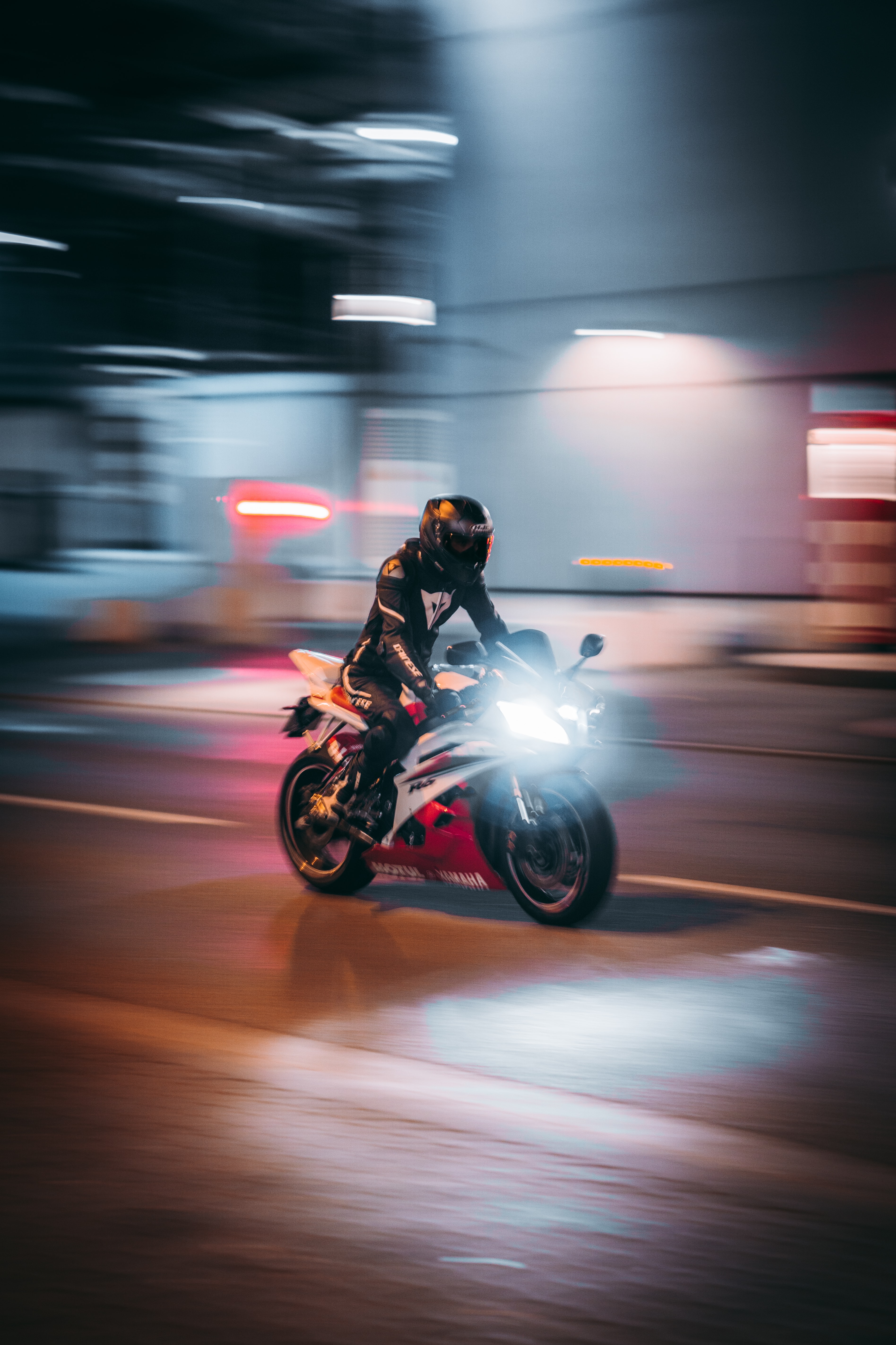 speed, motorcyclist, shine, bike, motorcycles, light, road, motorcycle