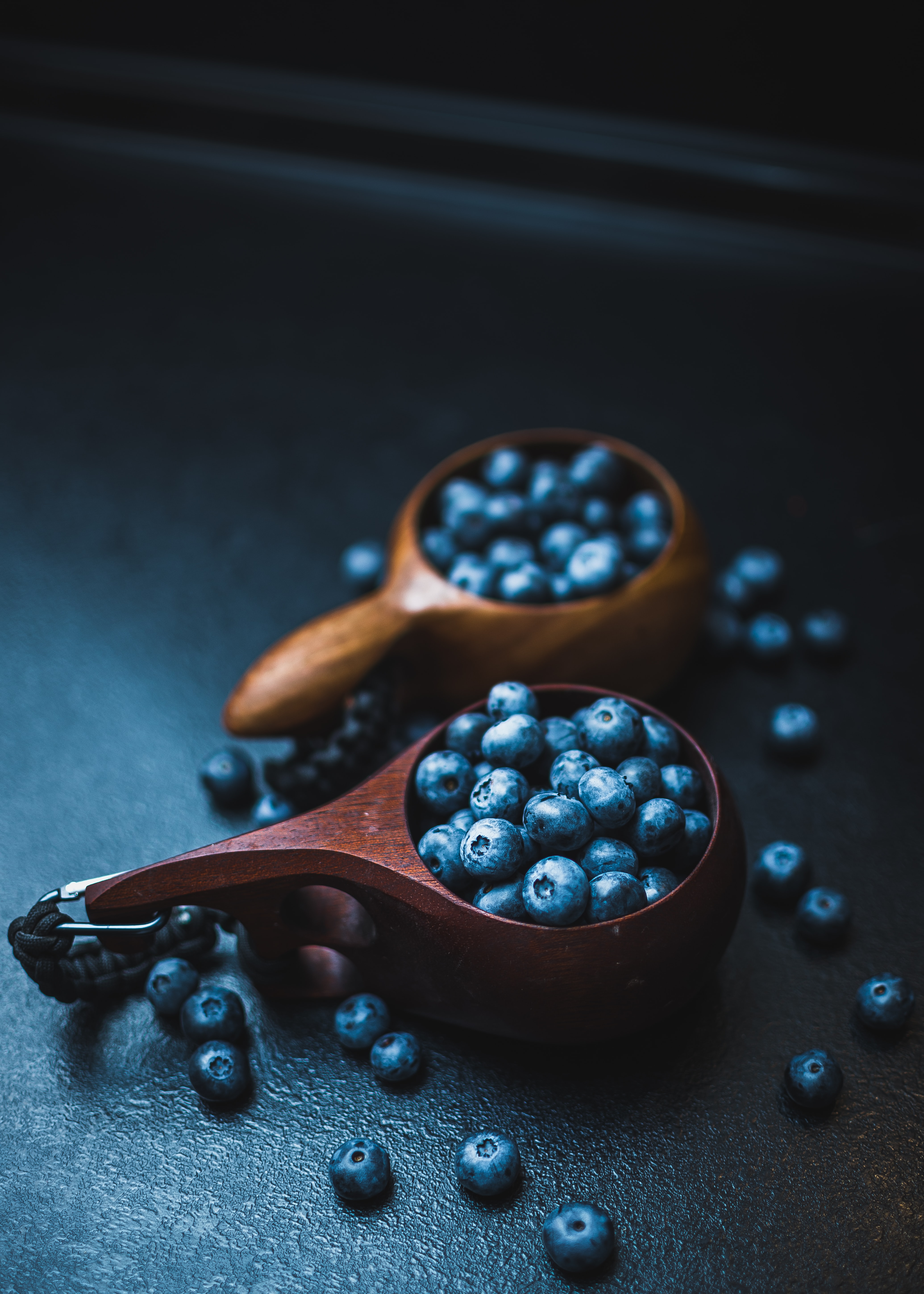 cup, bilberries, fruits, food, wood, wooden, berry