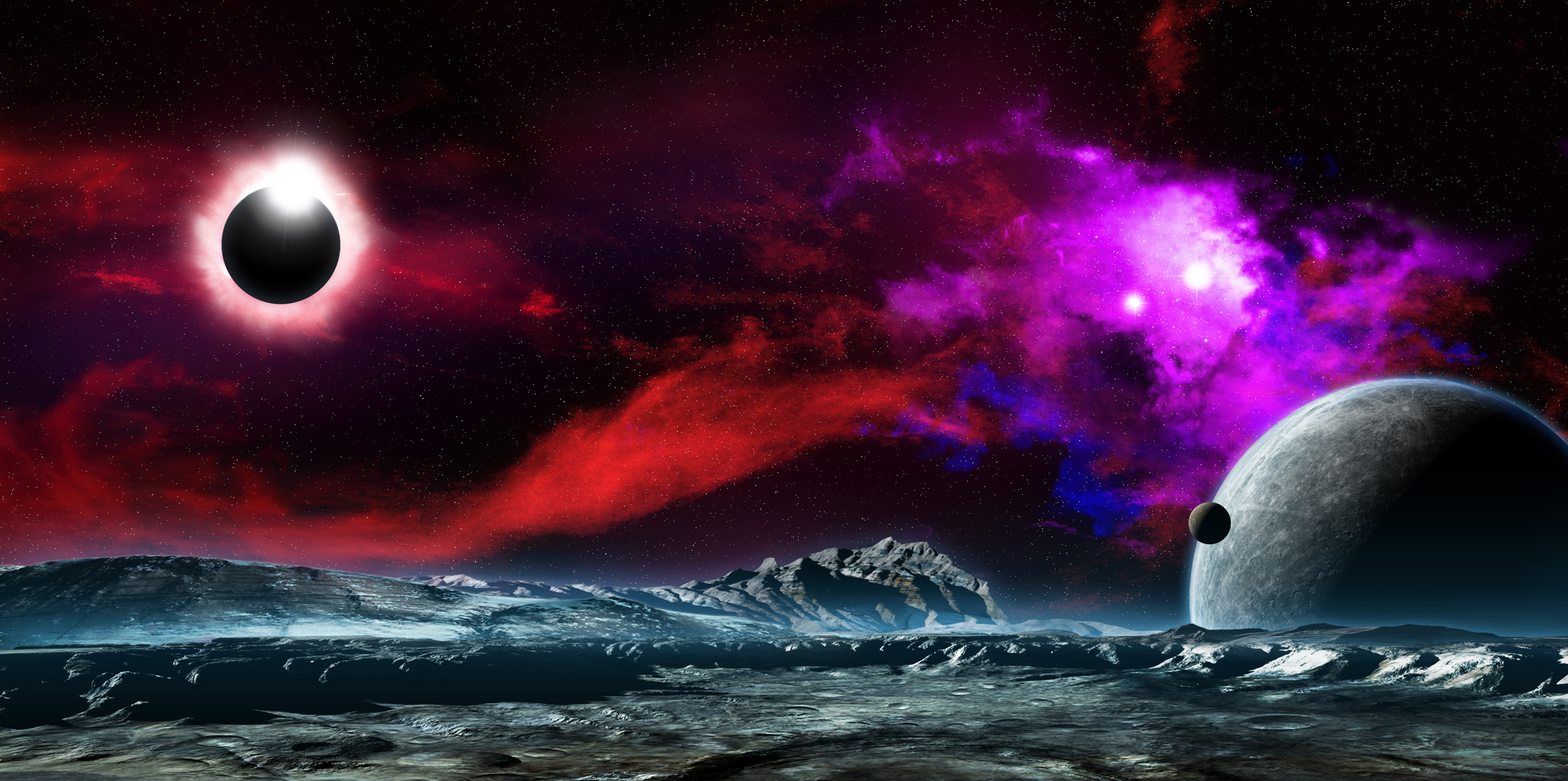 Free download wallpaper Nebula, Space, Planet, Sci Fi, Planetscape on your PC desktop
