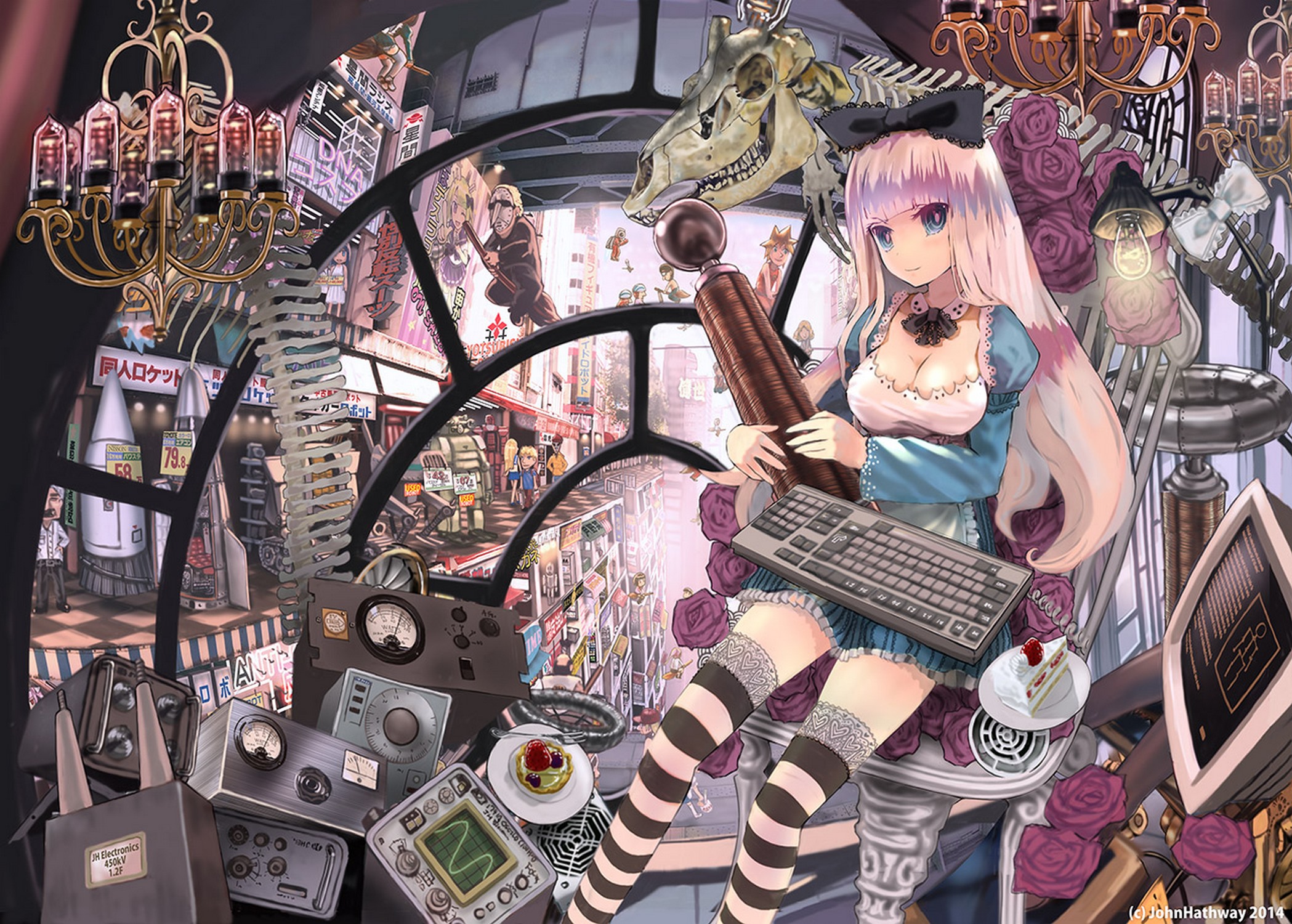Download mobile wallpaper Anime, Bones, Keyboard, Original for free.