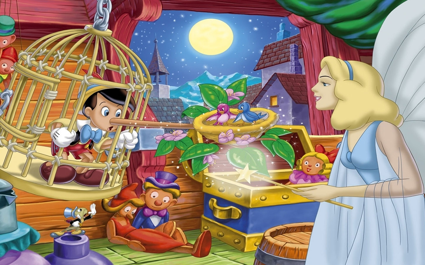 627589画像をダウンロード映画, ピノキオ (1940), ピノキオ, 青い妖精（ピノキオ）-壁紙とスクリーンセーバーを無料で