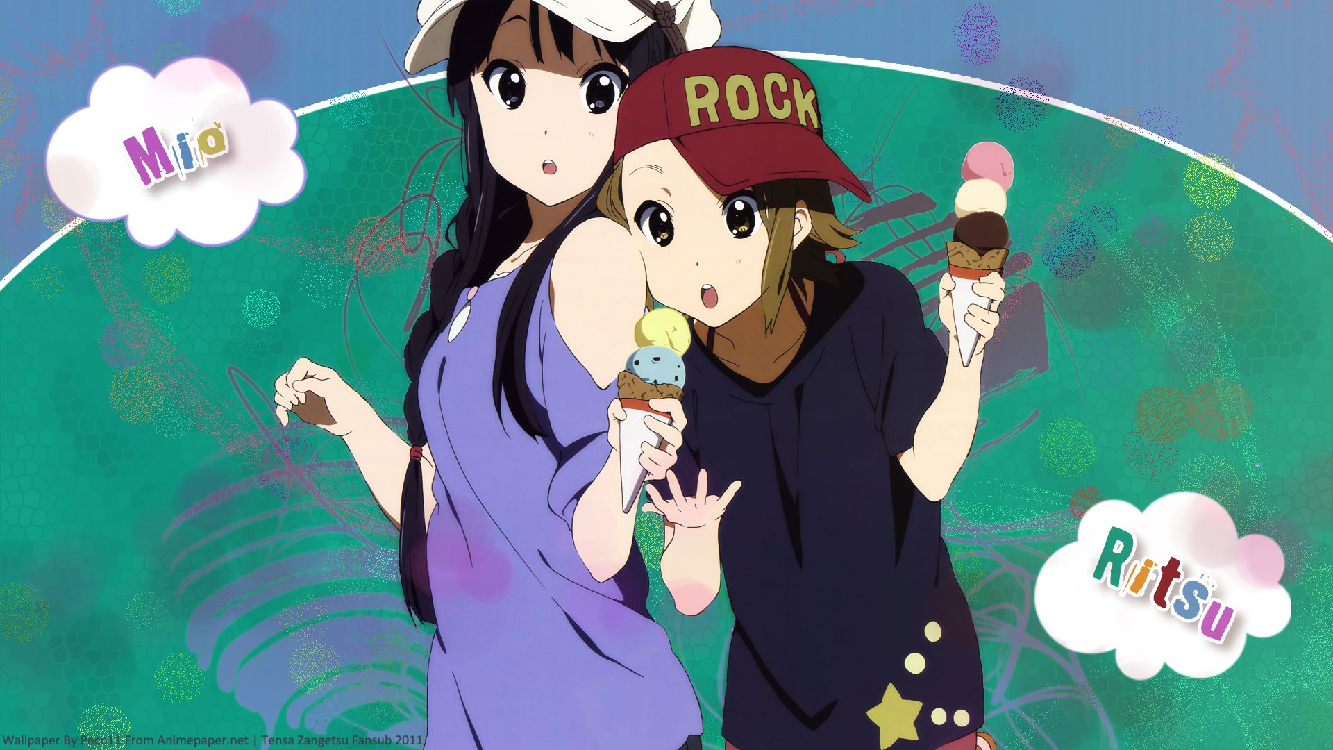 Download mobile wallpaper Anime, Mio Akiyama, K On!, Ritsu Tainaka for free.