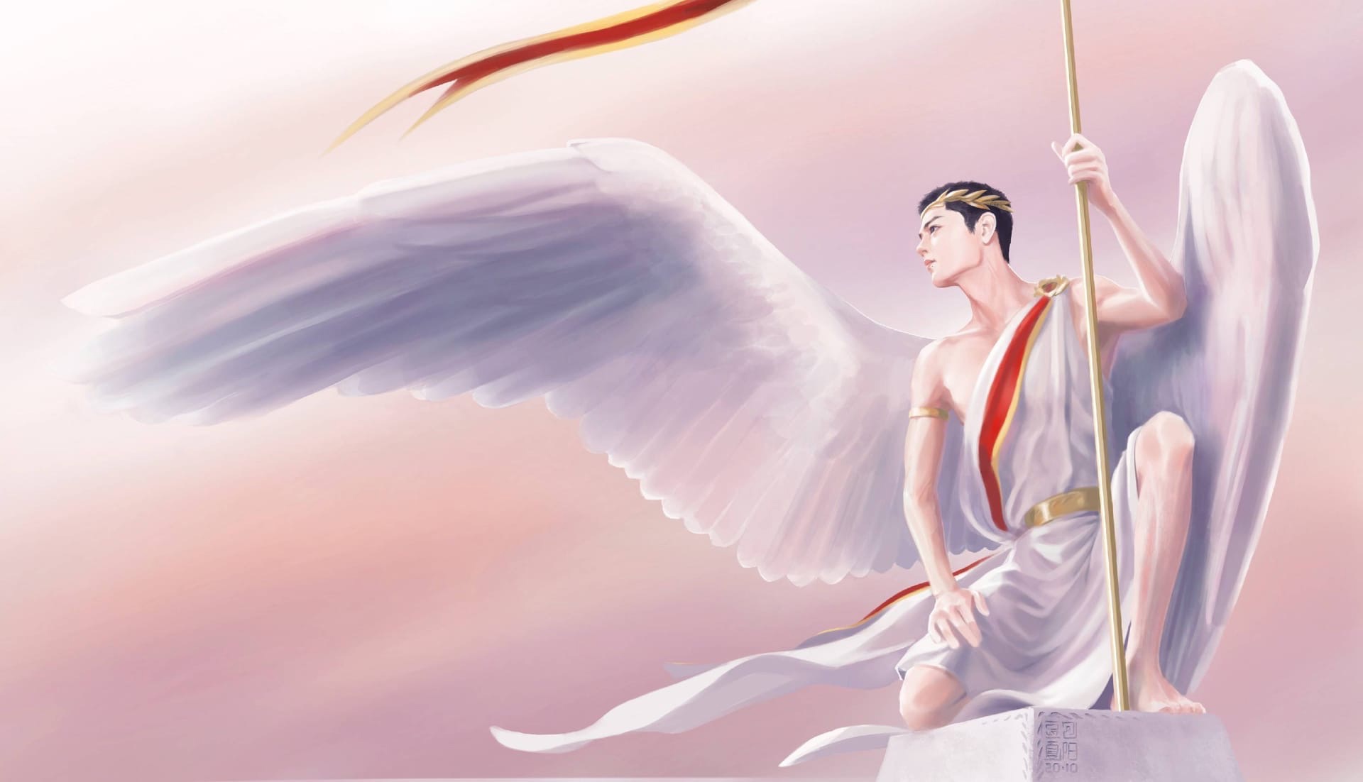 Скачати мобільні шпалери Ангел, Знаменитість, Сяо Чжань безкоштовно.