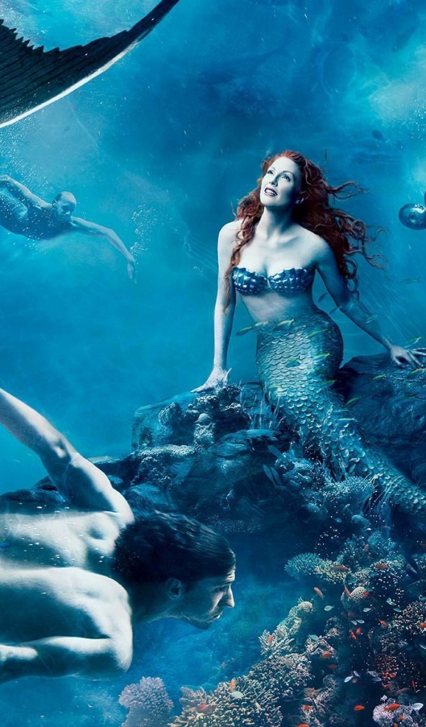 Download mobile wallpaper Fantasy, Mermaid, Ariel (The Little Mermaid), Julianne Moore, Merman for free.
