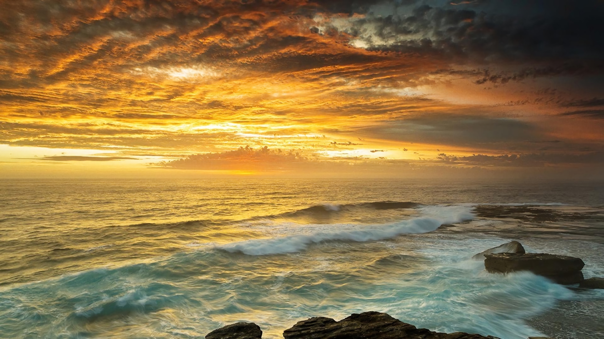 Download mobile wallpaper Sunset, Sea, Horizon, Ocean, Earth, Cloud for free.