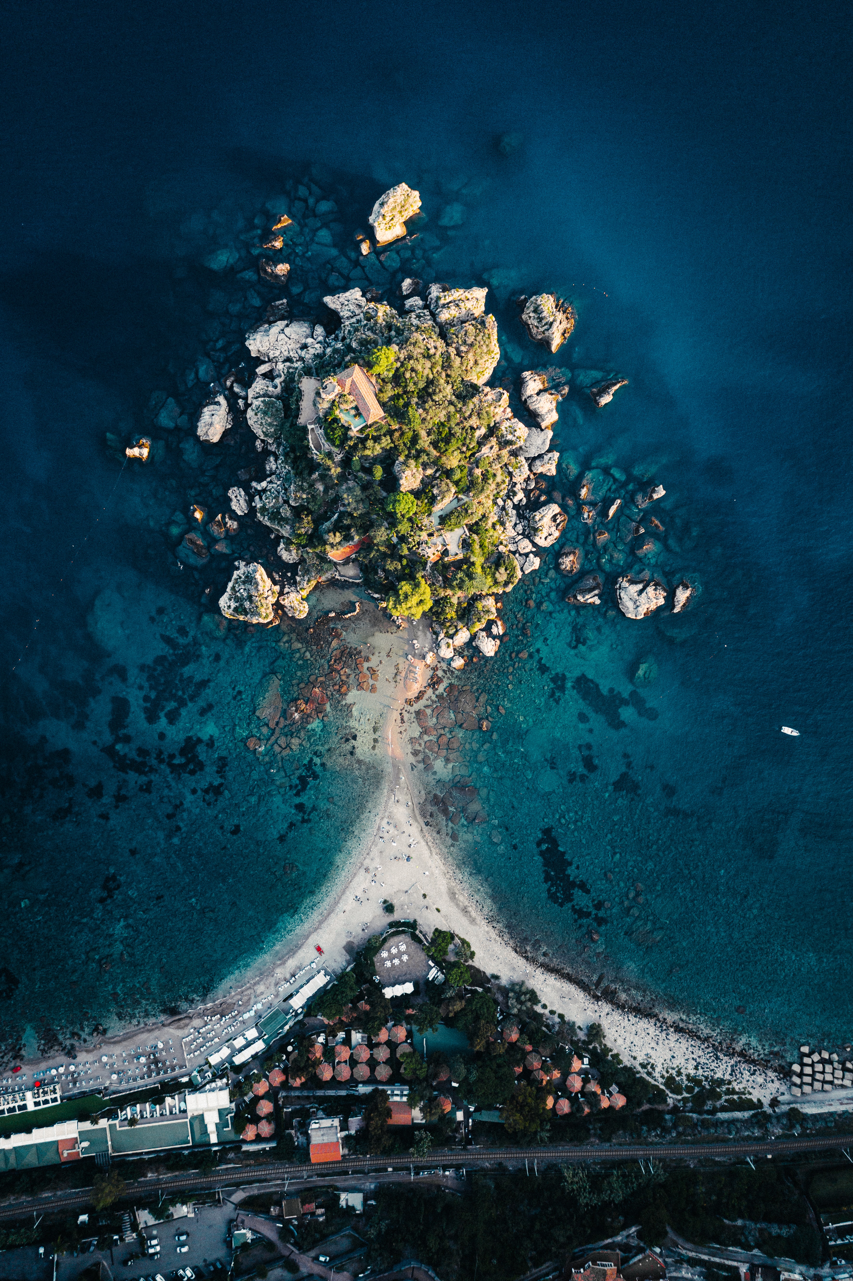 Download mobile wallpaper City, View From Above, Nature, Sea, Island for free.