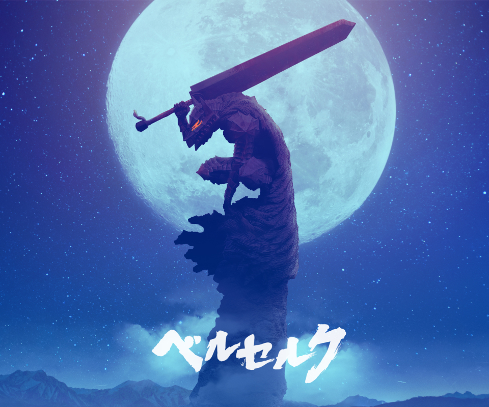 Laden Sie das Mond, Krieger, Schwert, Animes, Berserker, Eingeweide (Berserker)-Bild kostenlos auf Ihren PC-Desktop herunter