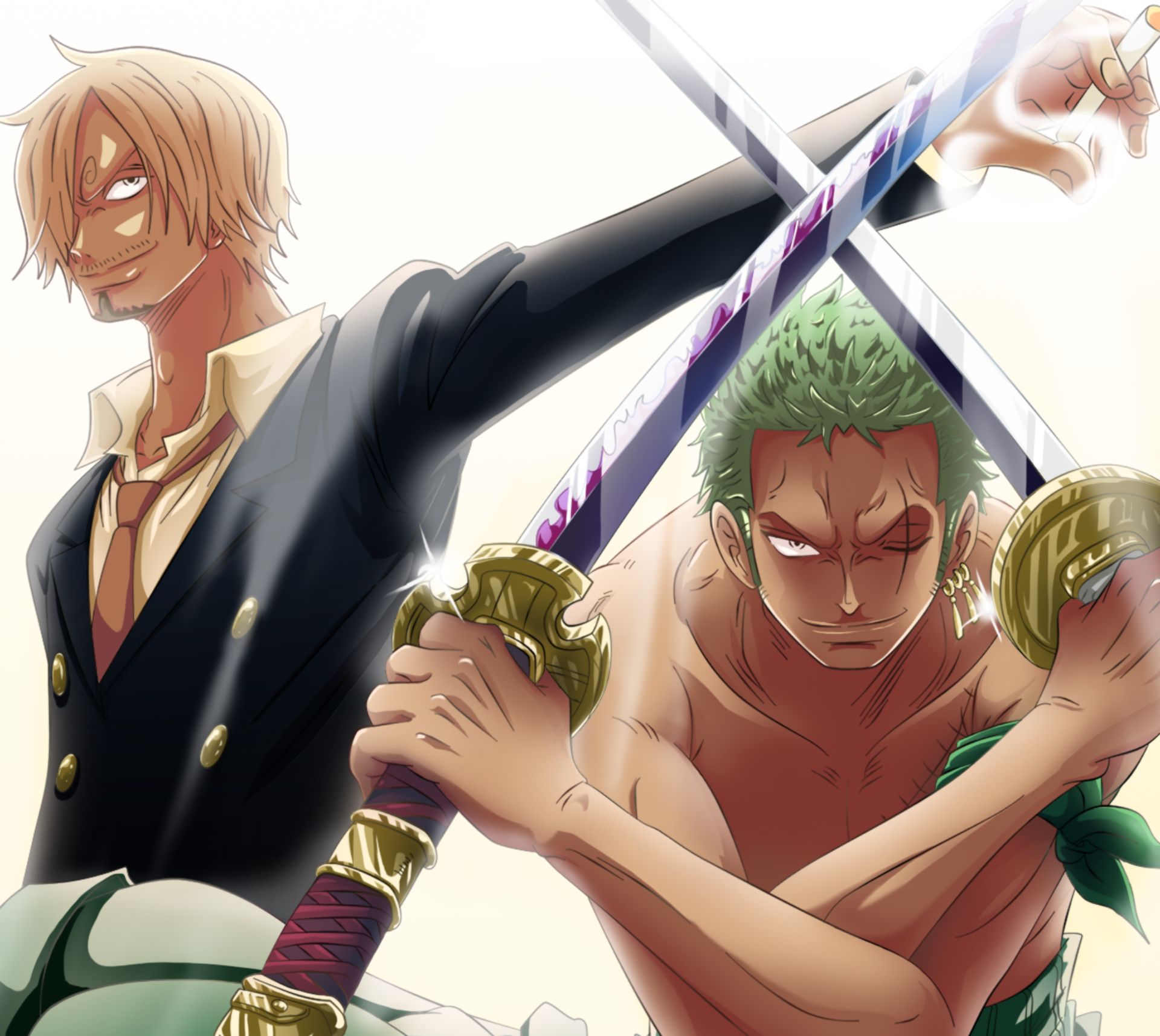 Download mobile wallpaper Anime, One Piece, Roronoa Zoro, Sanji (One Piece) for free.