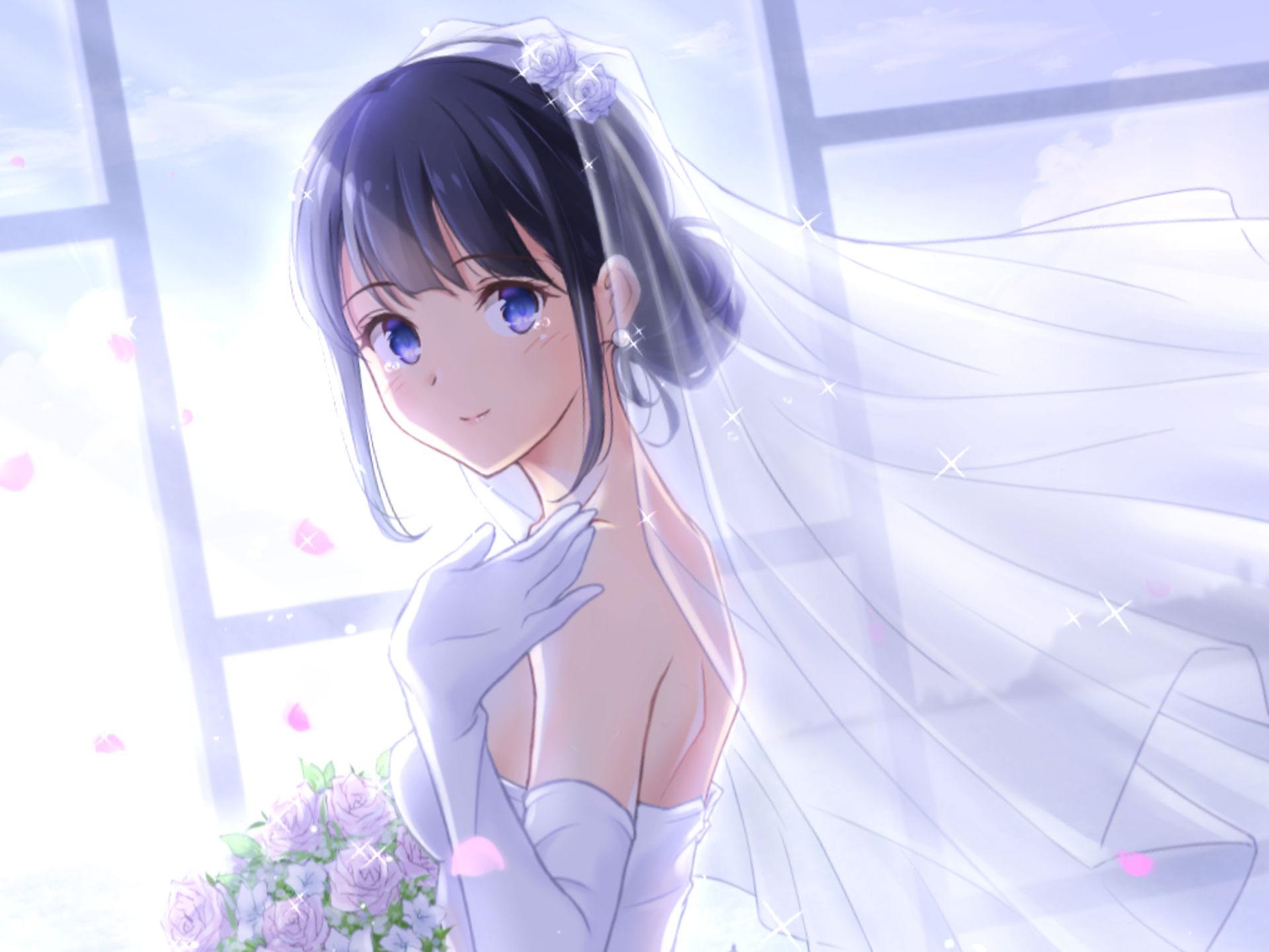 anime, rascal does not dream of bunny girl senpai, shoko makinohara, wedding dress