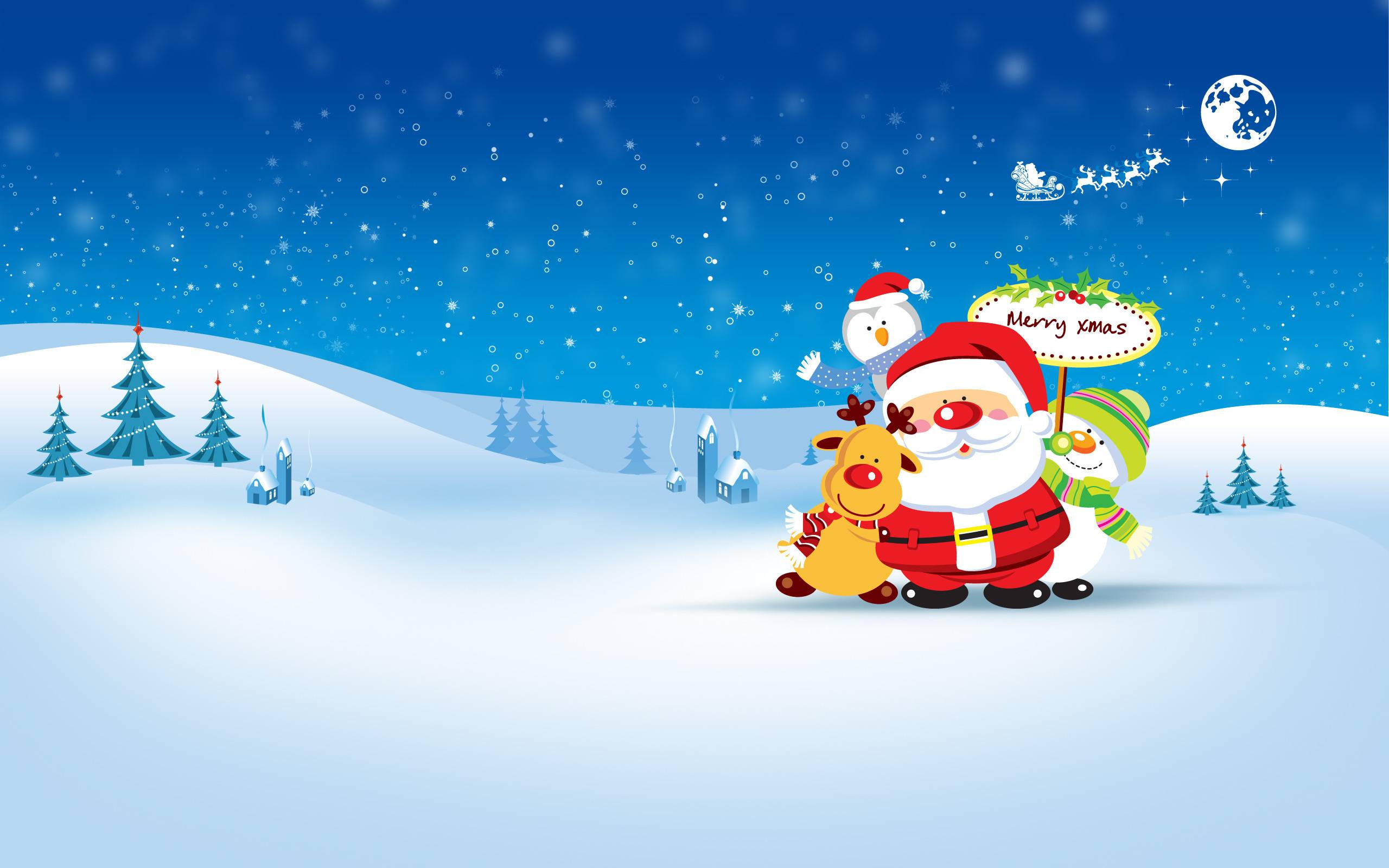 Free download wallpaper Christmas, Holiday, Santa, Merry Christmas, Reindeer on your PC desktop