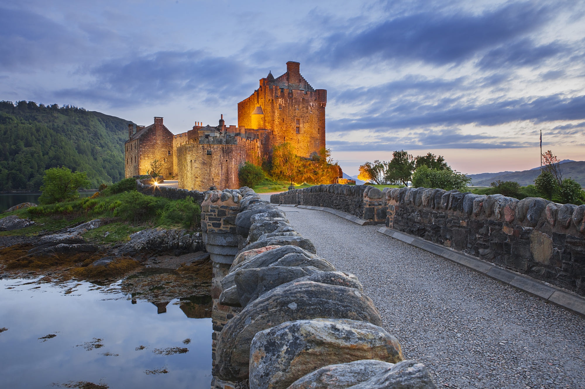 Скачать обои бесплатно Замки, Замок, Шотландия, Сделано Человеком, Замок Эйлен Донан картинка на рабочий стол ПК