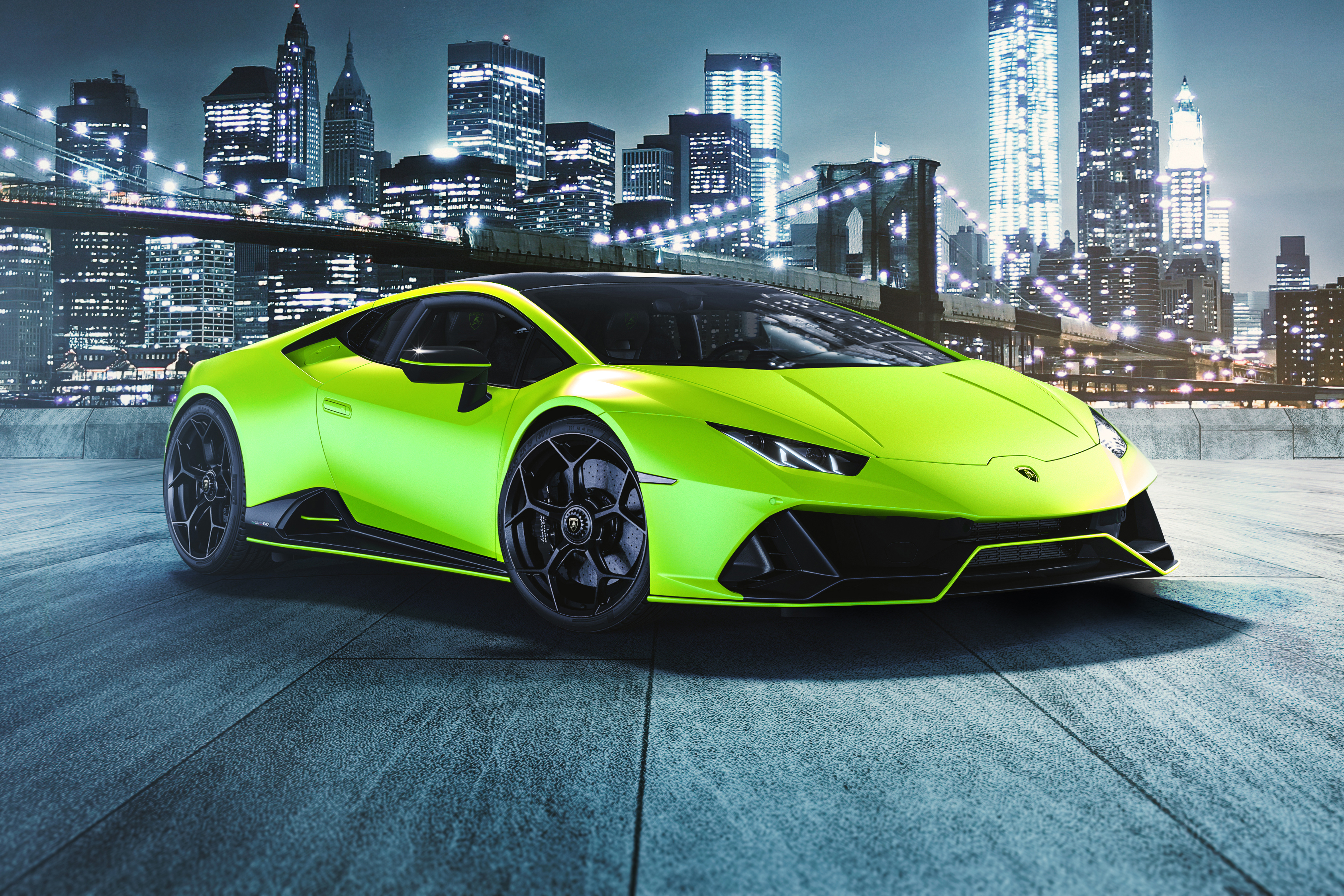 Laden Sie das Lamborghini, Autos, Supersportwagen, Lamborghini Huracan, Fahrzeuge, Grünes Auto, Lamborghini Huracán Evo-Bild kostenlos auf Ihren PC-Desktop herunter